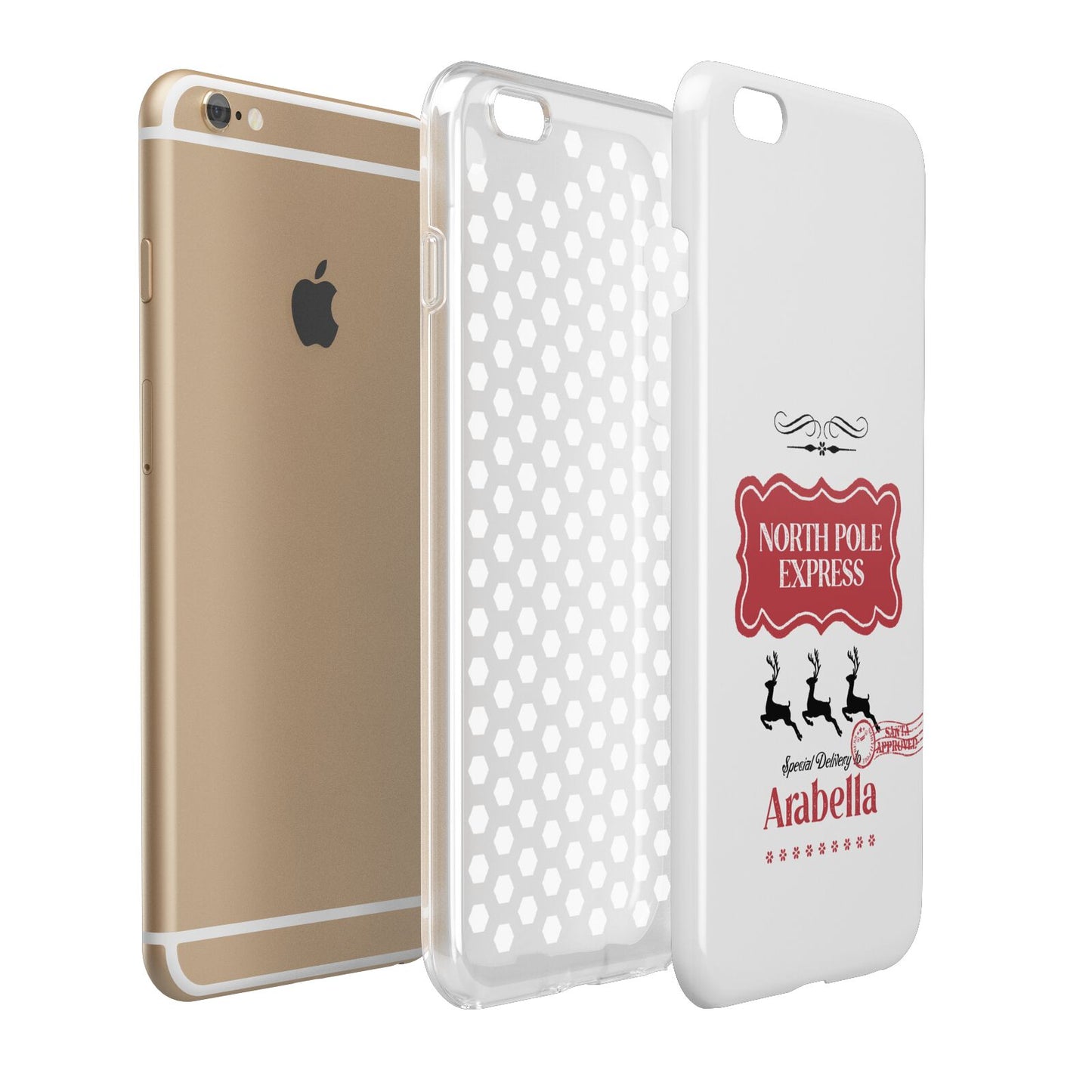 North Pole Express Personalised Apple iPhone 6 Plus 3D Tough Case Expand Detail Image