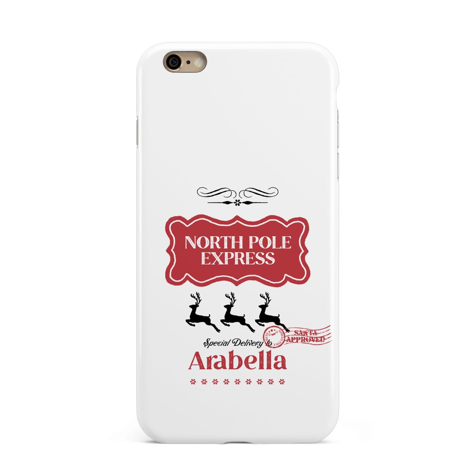 North Pole Express Personalised Apple iPhone 6 Plus 3D Tough Case