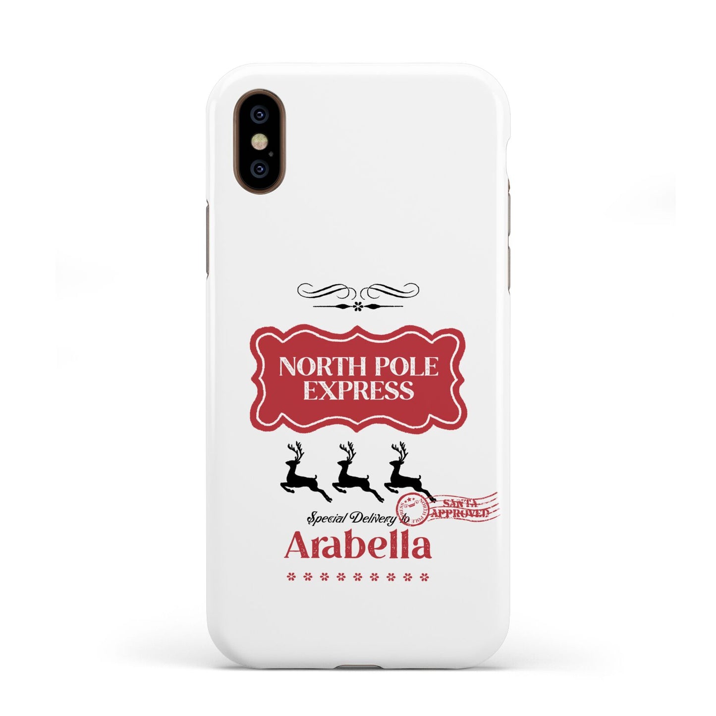 North Pole Express Personalised Apple iPhone XS 3D Tough