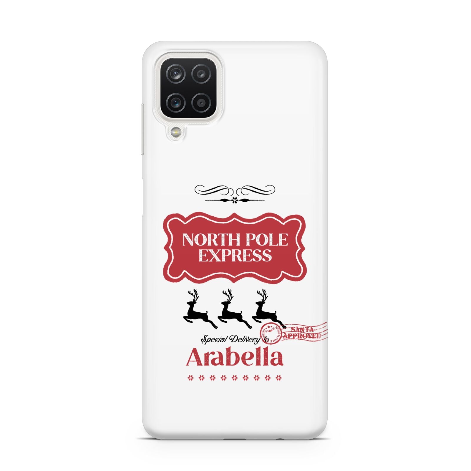 North Pole Express Personalised Samsung A12 Case