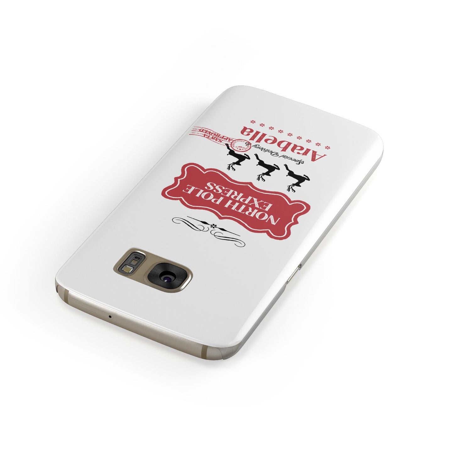 North Pole Express Personalised Samsung Galaxy Case Front Close Up