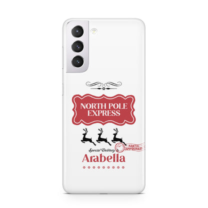 North Pole Express Personalised Samsung S21 Case