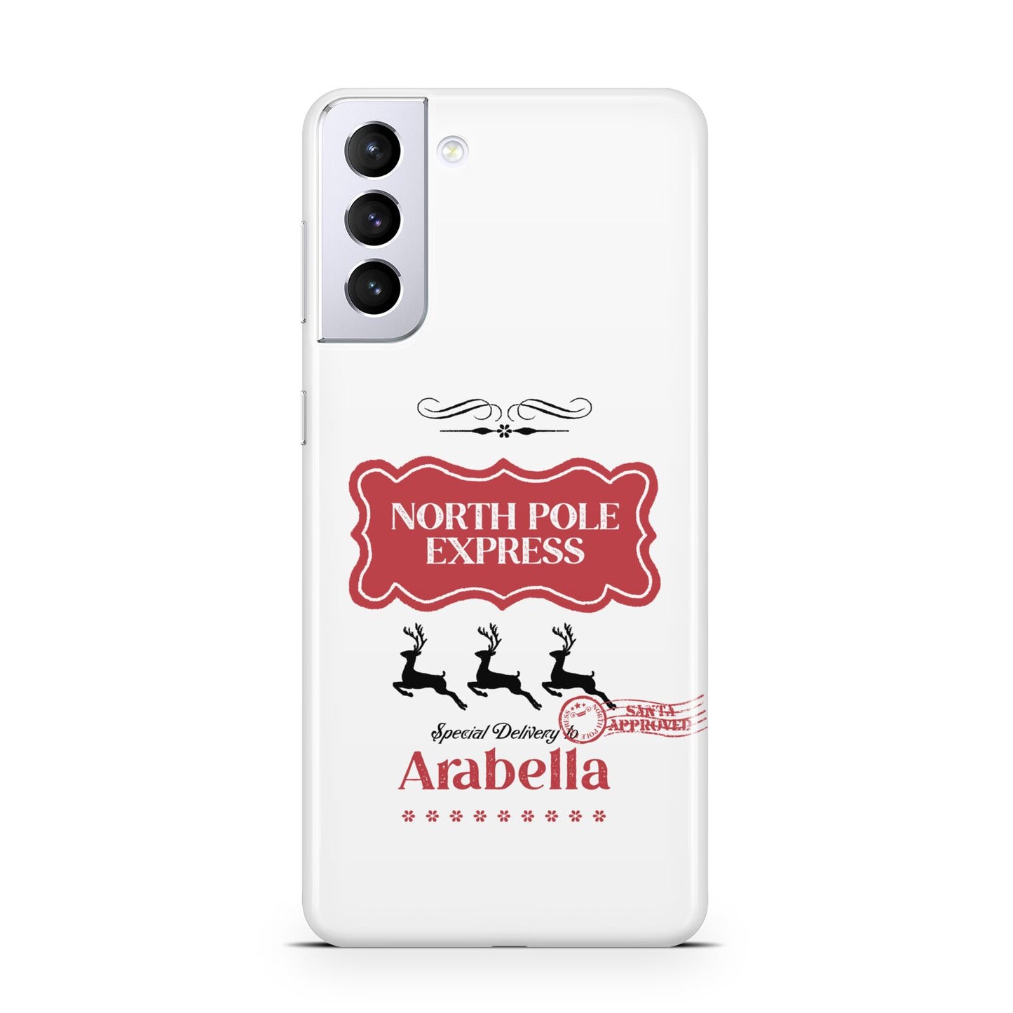 North Pole Express Personalised Samsung S21 Plus Case