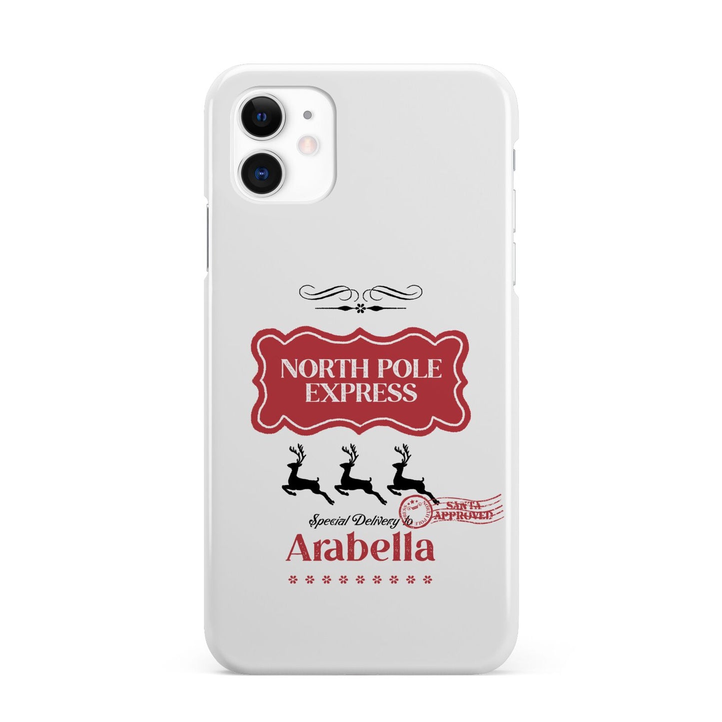 North Pole Express Personalised iPhone 11 3D Snap Case