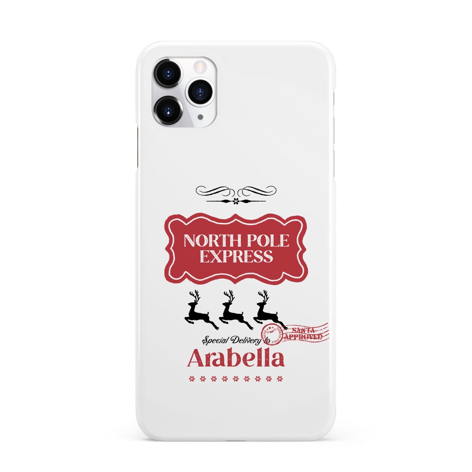 North Pole Express Personalised iPhone 11 Pro Max 3D Snap Case