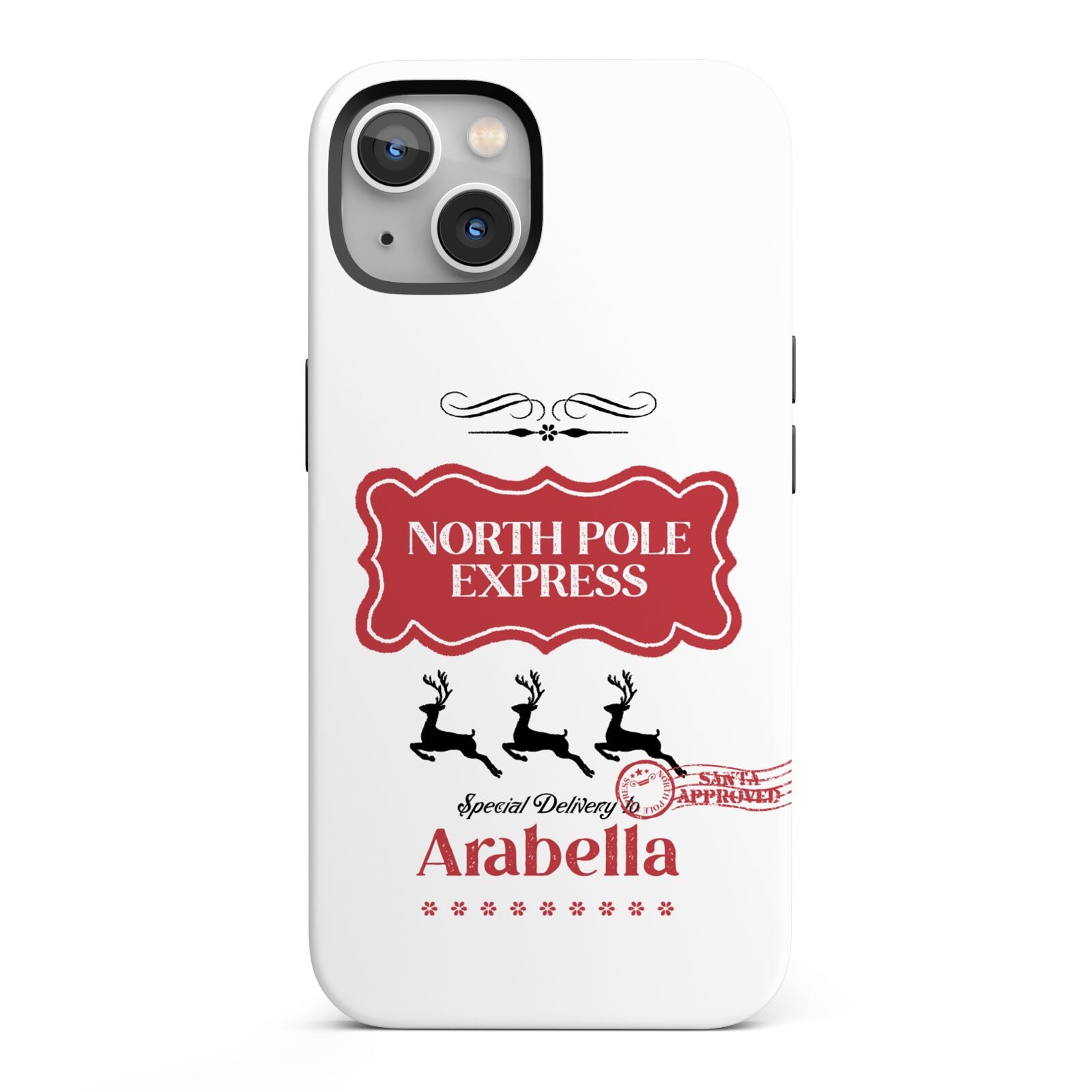 North Pole Express Personalised iPhone 13 Full Wrap 3D Tough Case