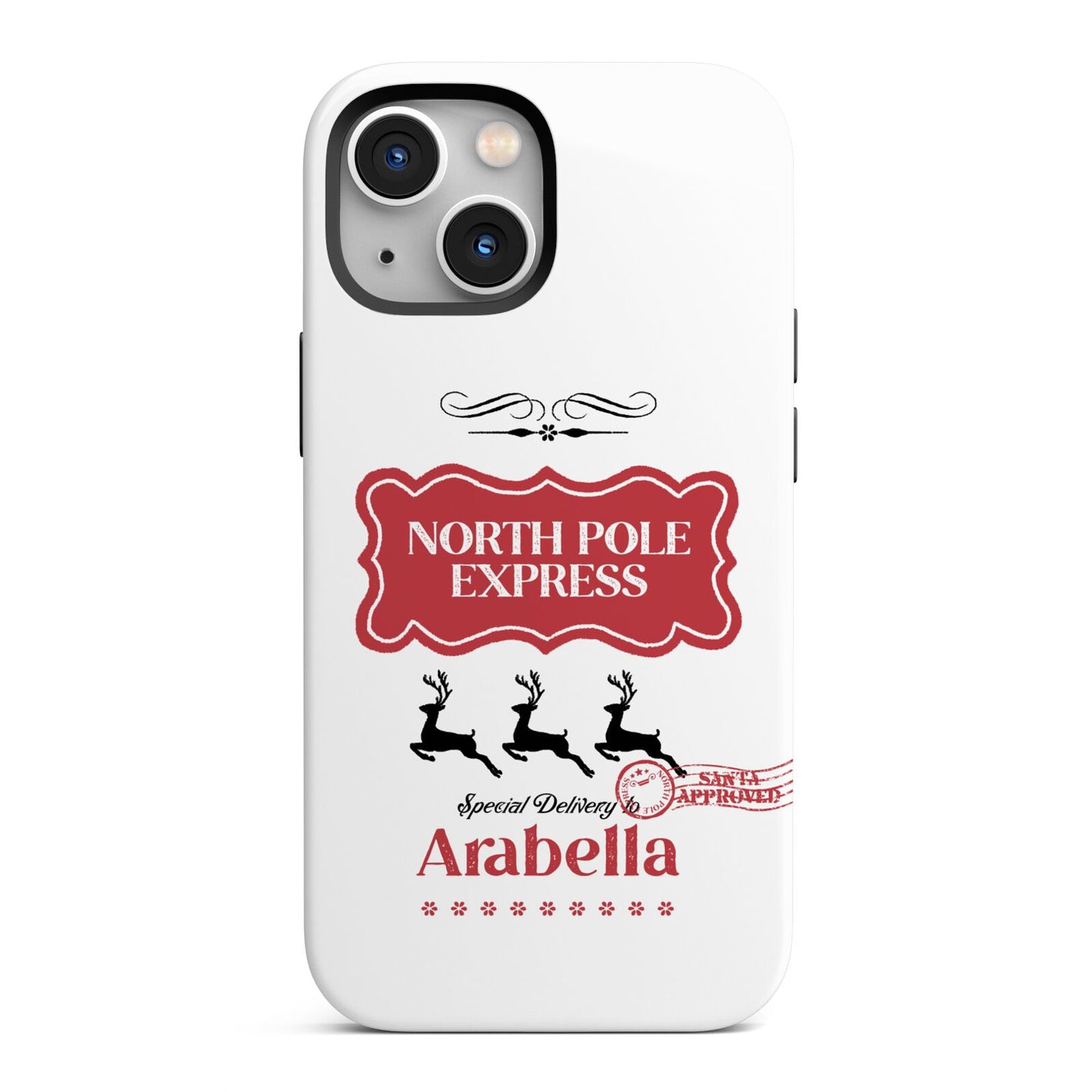 North Pole Express Personalised iPhone 13 Mini Full Wrap 3D Tough Case