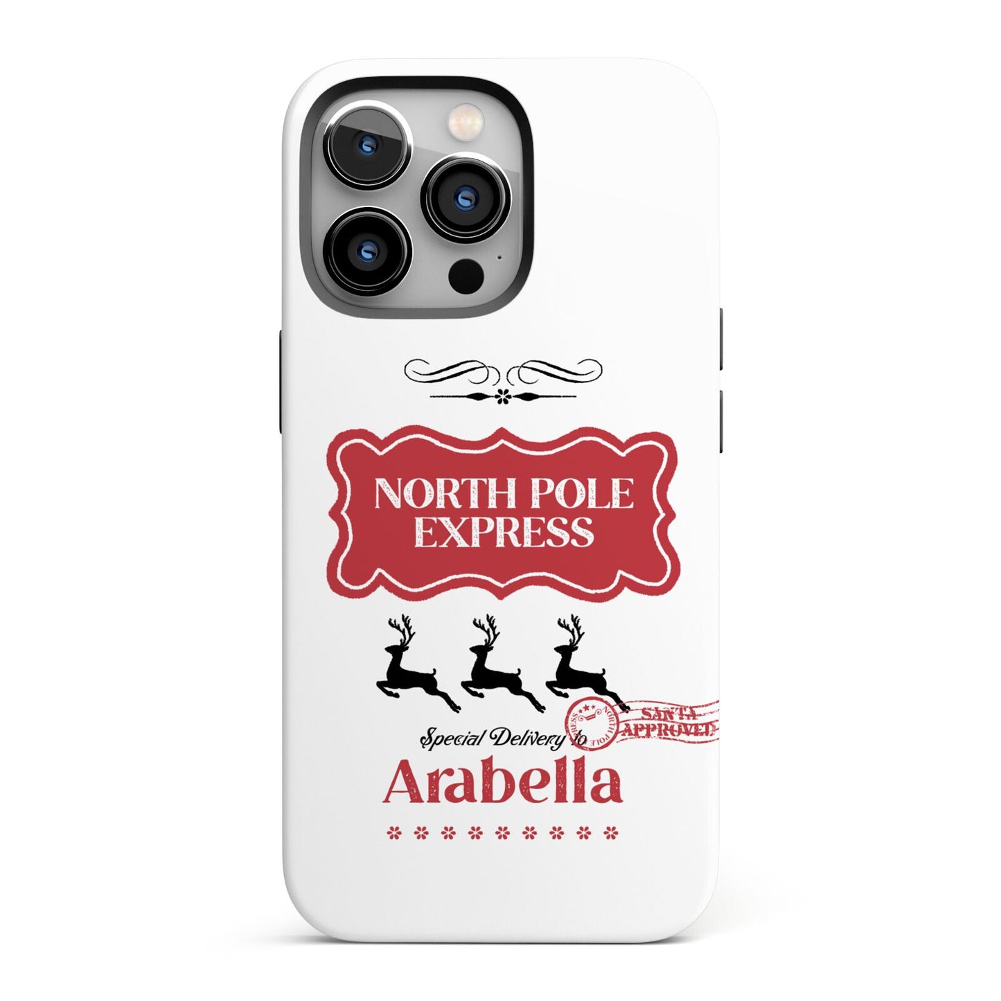 North Pole Express Personalised iPhone 13 Pro Full Wrap 3D Tough Case