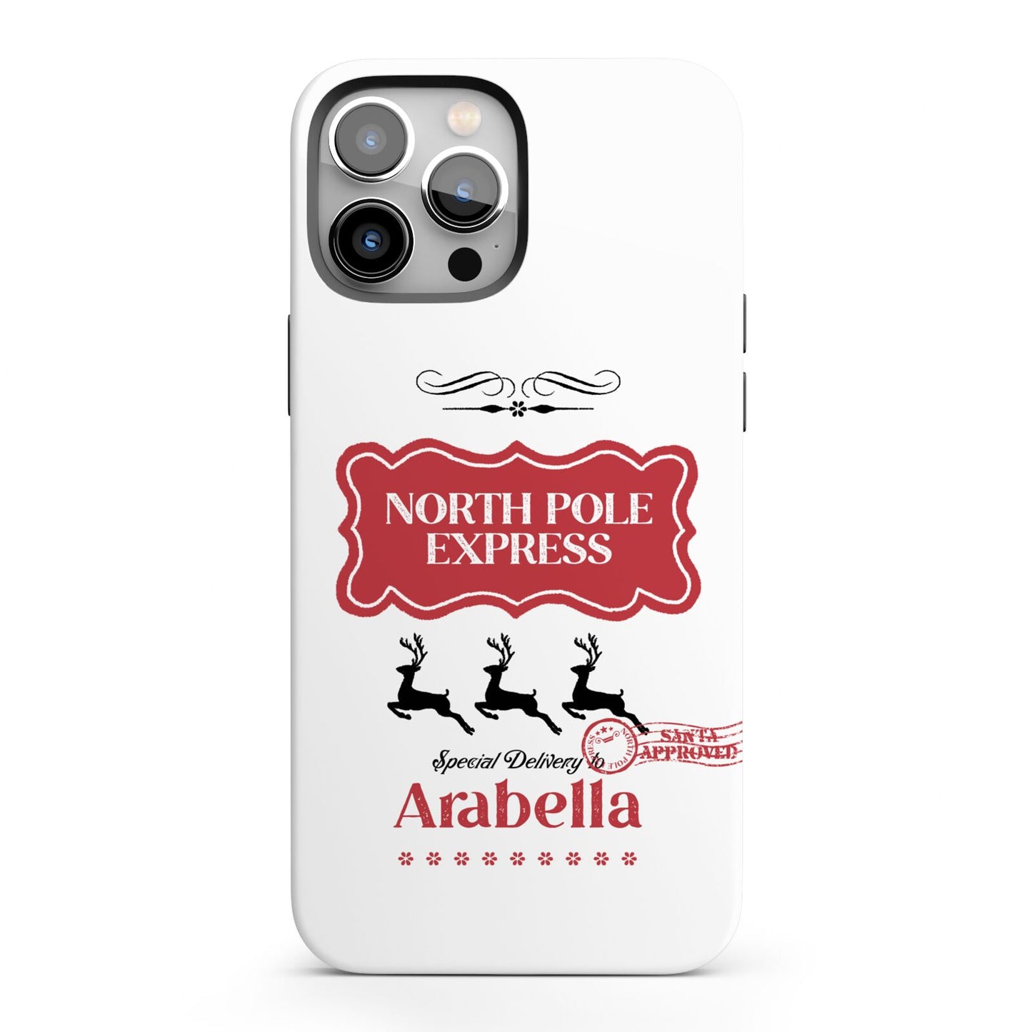 North Pole Express Personalised iPhone 13 Pro Max Full Wrap 3D Tough Case