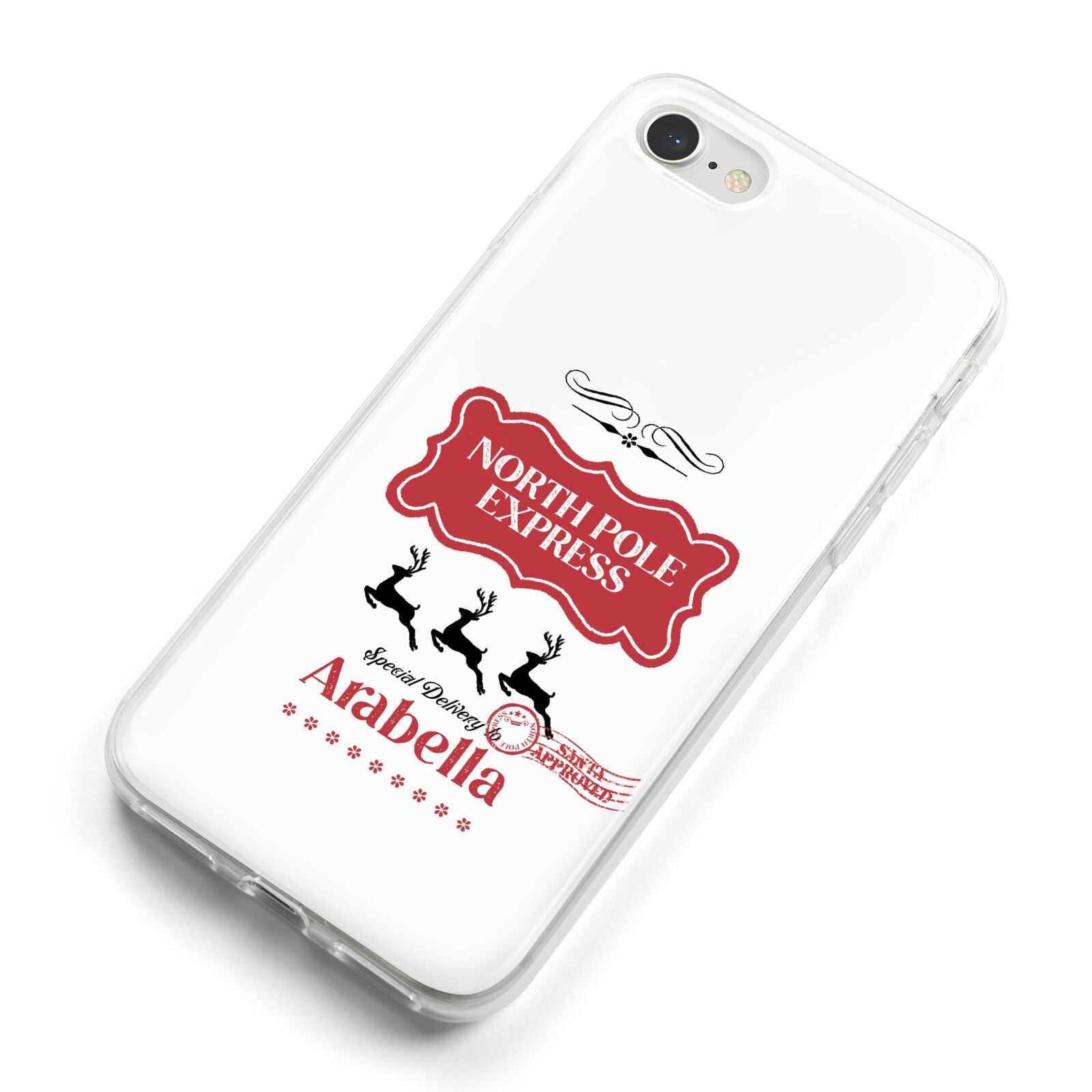 North Pole Express Personalised iPhone 8 Bumper Case on Silver iPhone Alternative Image