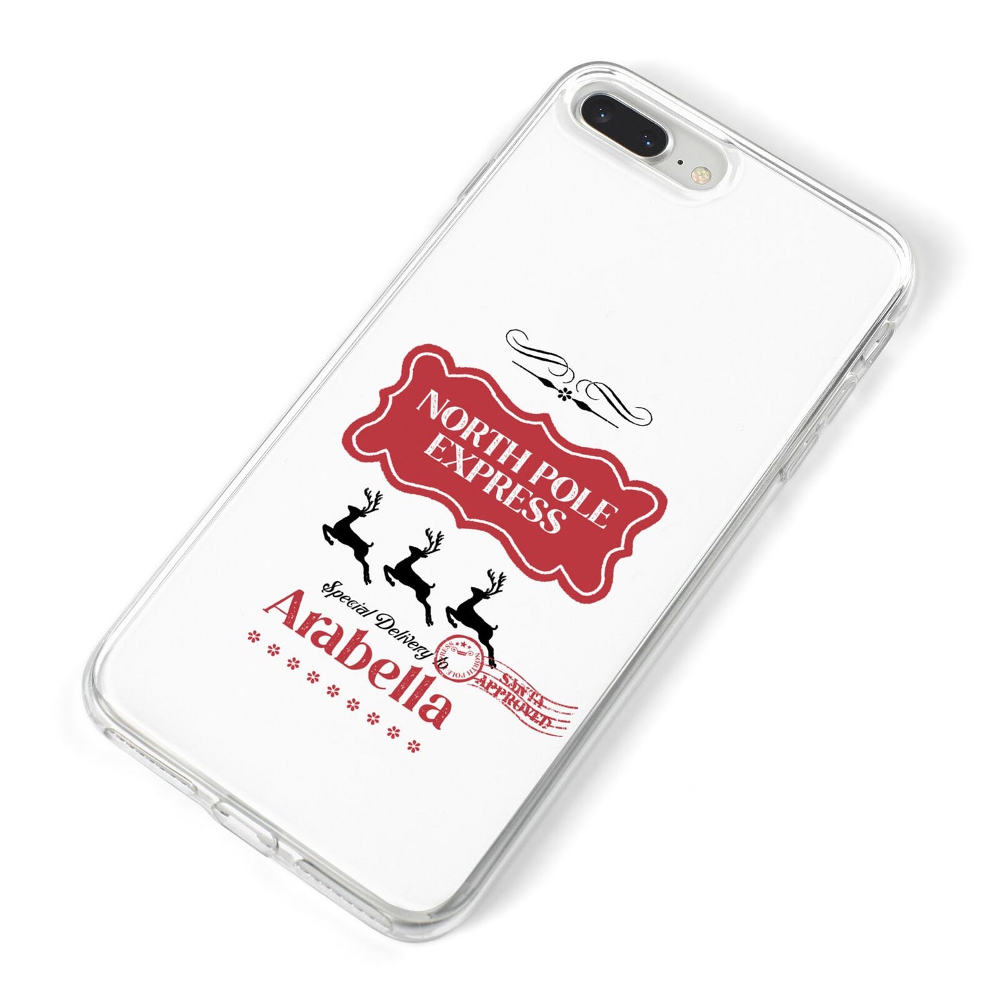 North Pole Express Personalised iPhone 8 Plus Bumper Case on Silver iPhone Alternative Image