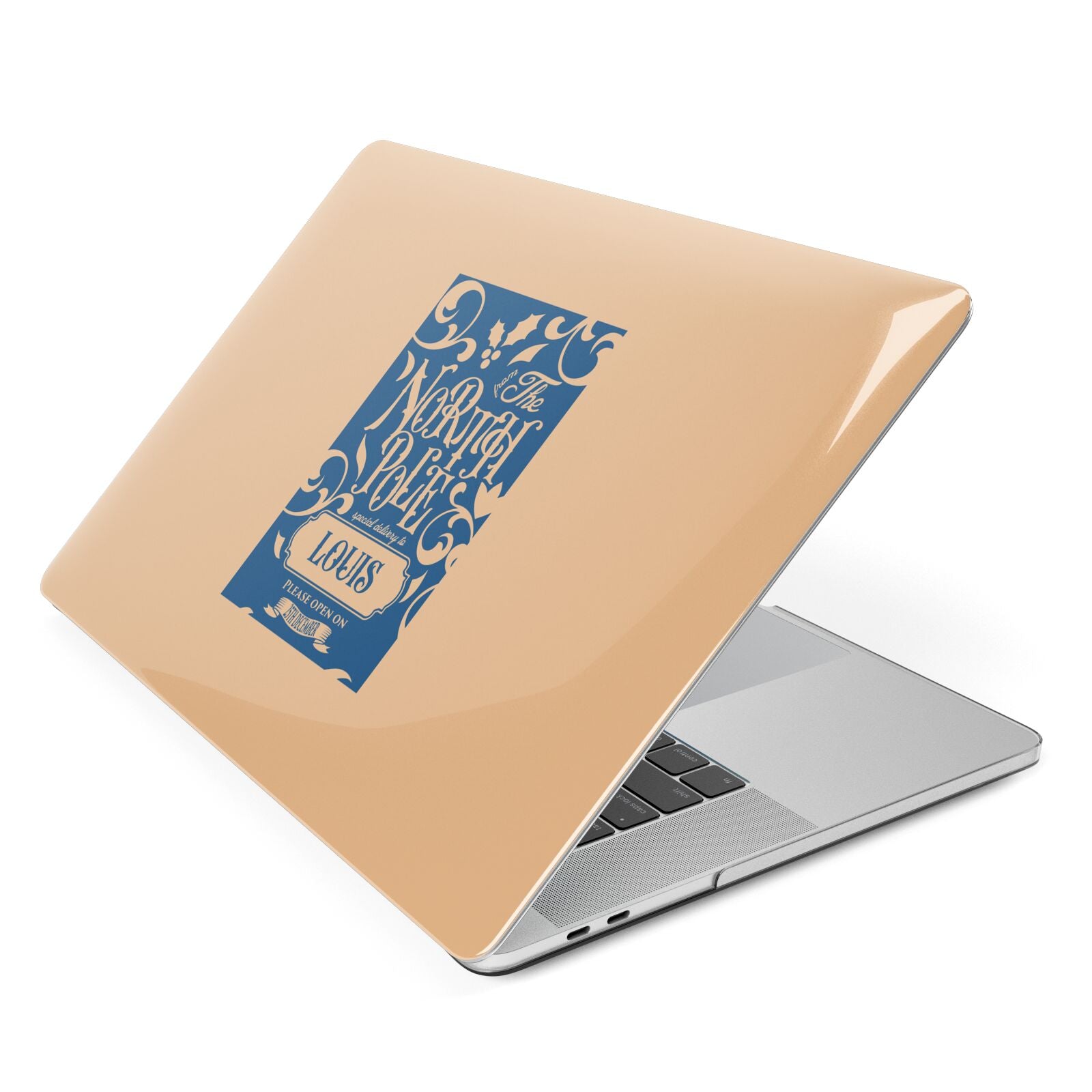 North Pole Personalised Apple MacBook Case Side View