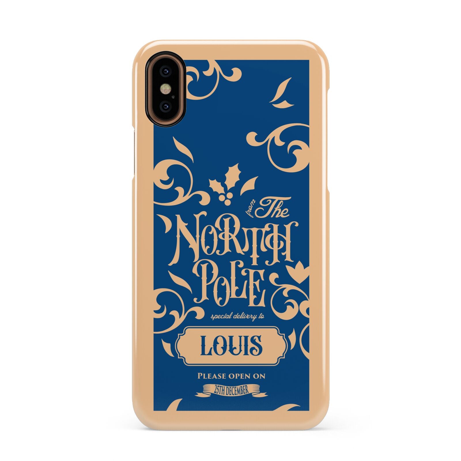 North Pole Personalised Apple iPhone XS 3D Snap Case