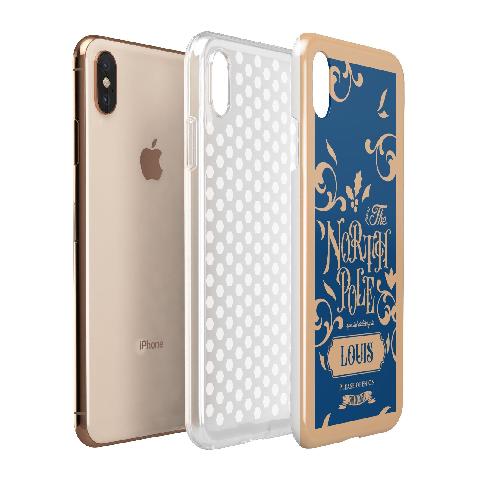 North Pole Personalised Apple iPhone Xs Max 3D Tough Case Expanded View