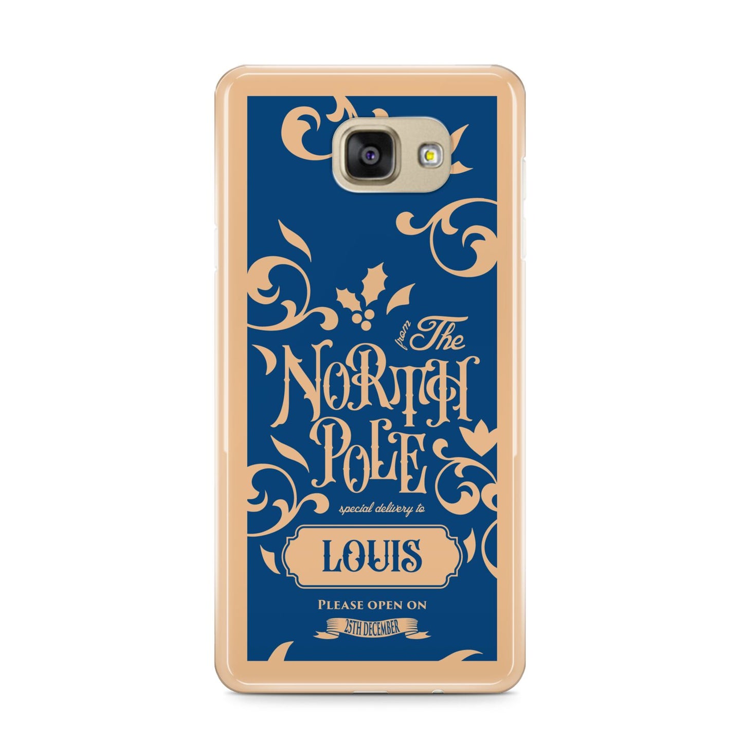 North Pole Personalised Samsung Galaxy A9 2016 Case on gold phone