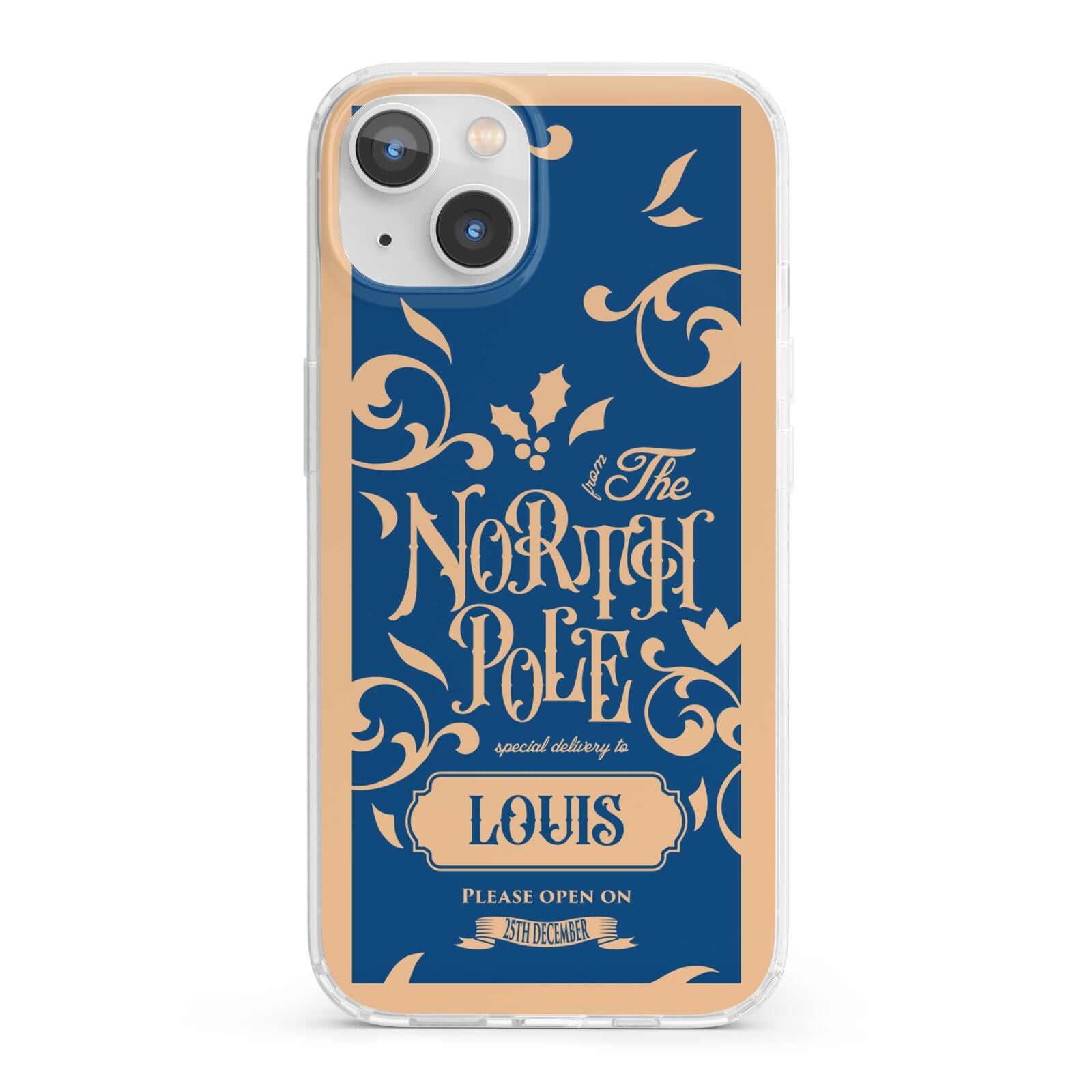 North Pole Personalised iPhone 13 Clear Bumper Case