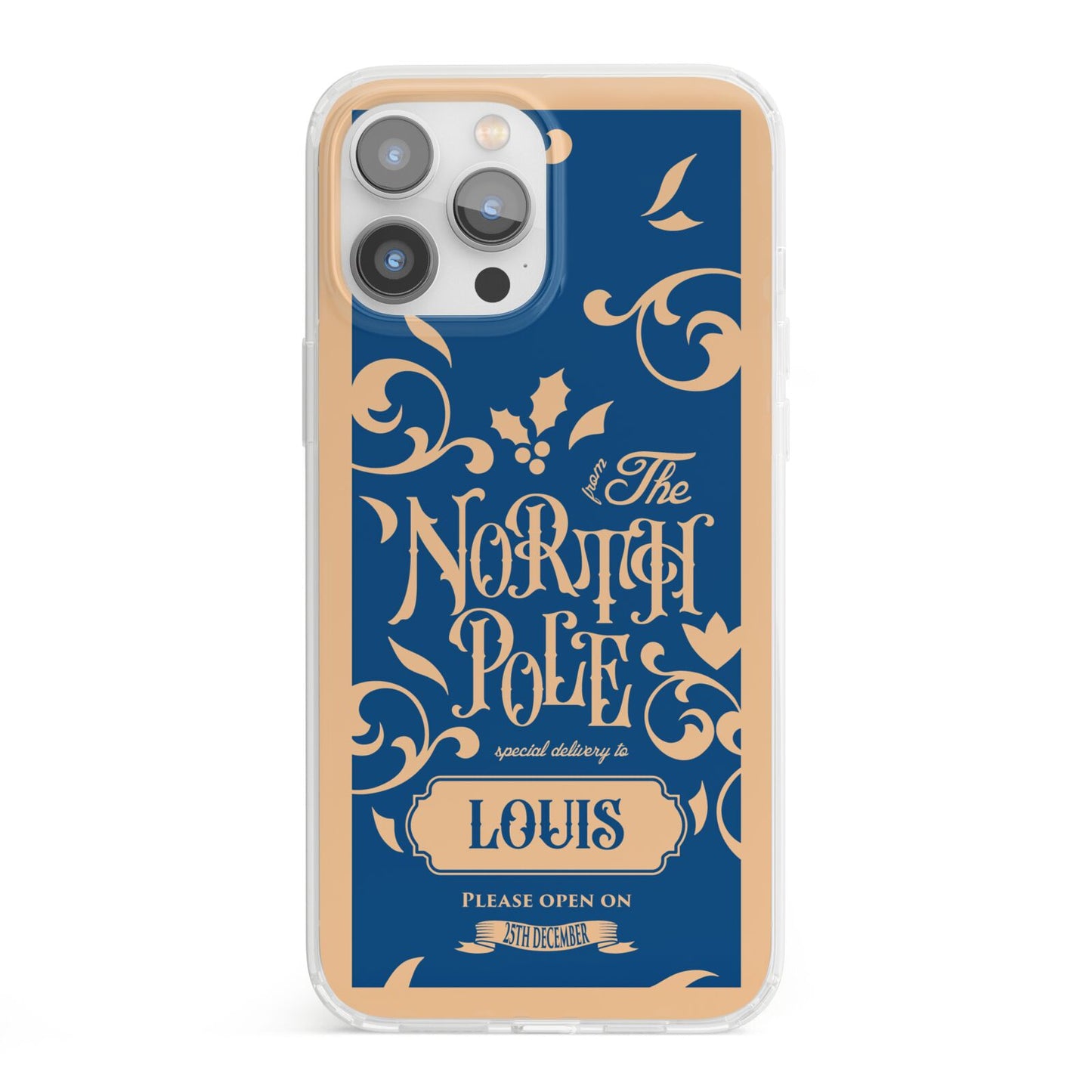 North Pole Personalised iPhone 13 Pro Max Clear Bumper Case