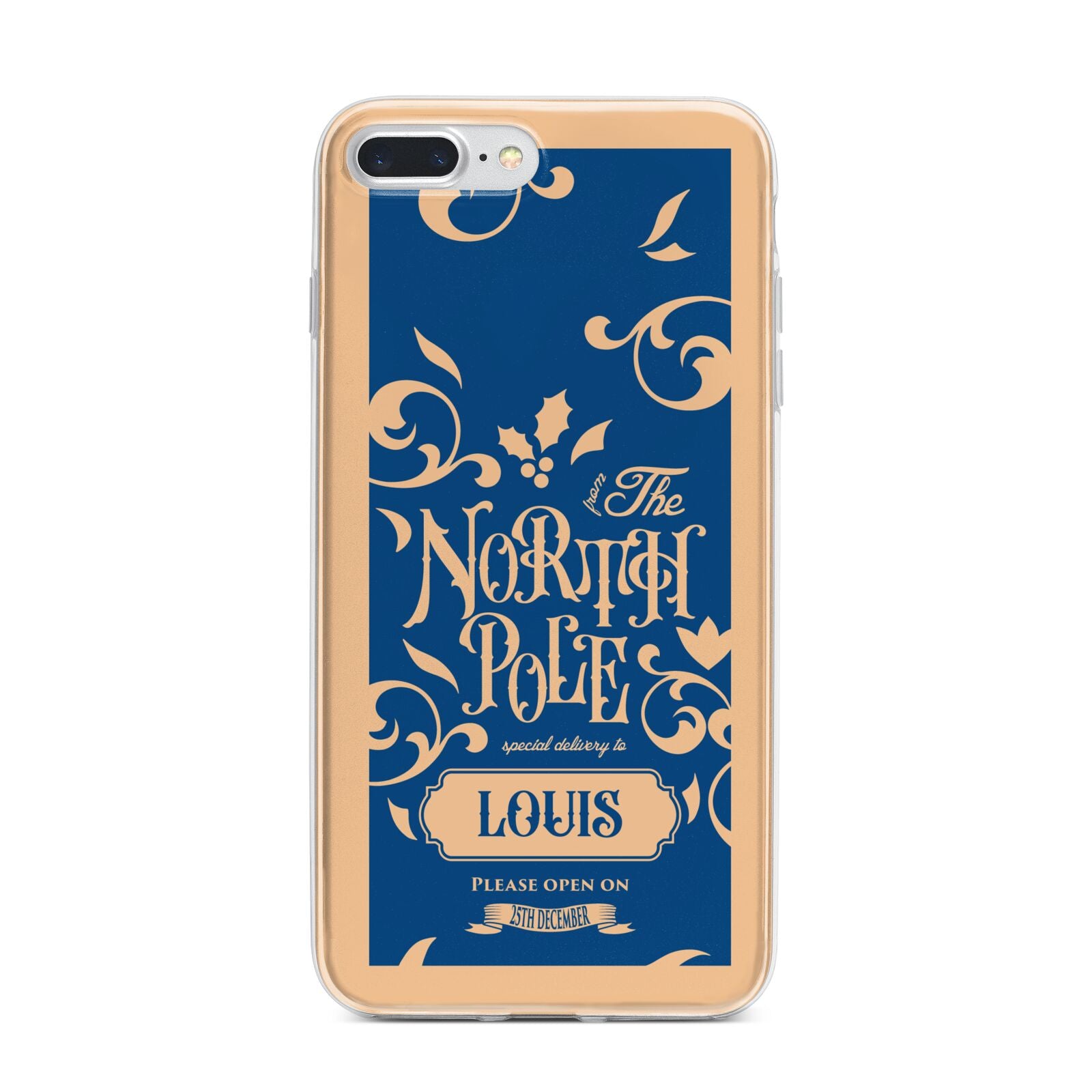 North Pole Personalised iPhone 7 Plus Bumper Case on Silver iPhone