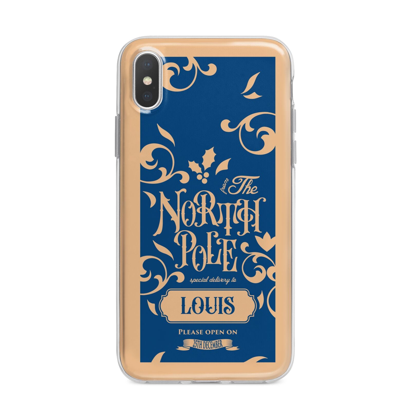 North Pole Personalised iPhone X Bumper Case on Silver iPhone Alternative Image 1