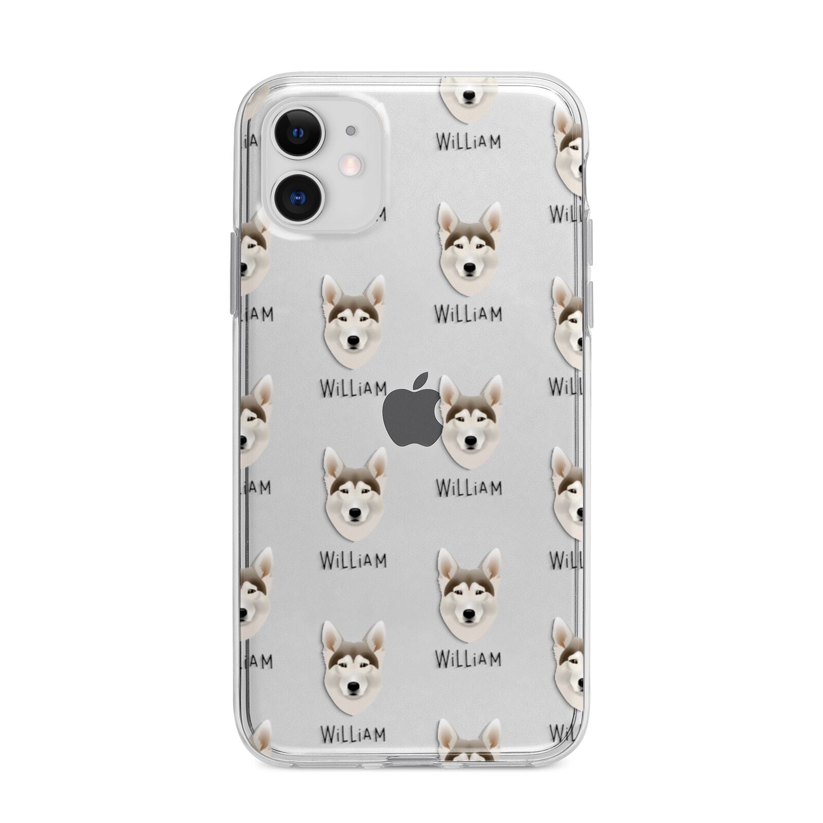 Northern Inuit Icon with Name Apple iPhone 11 in White with Bumper Case