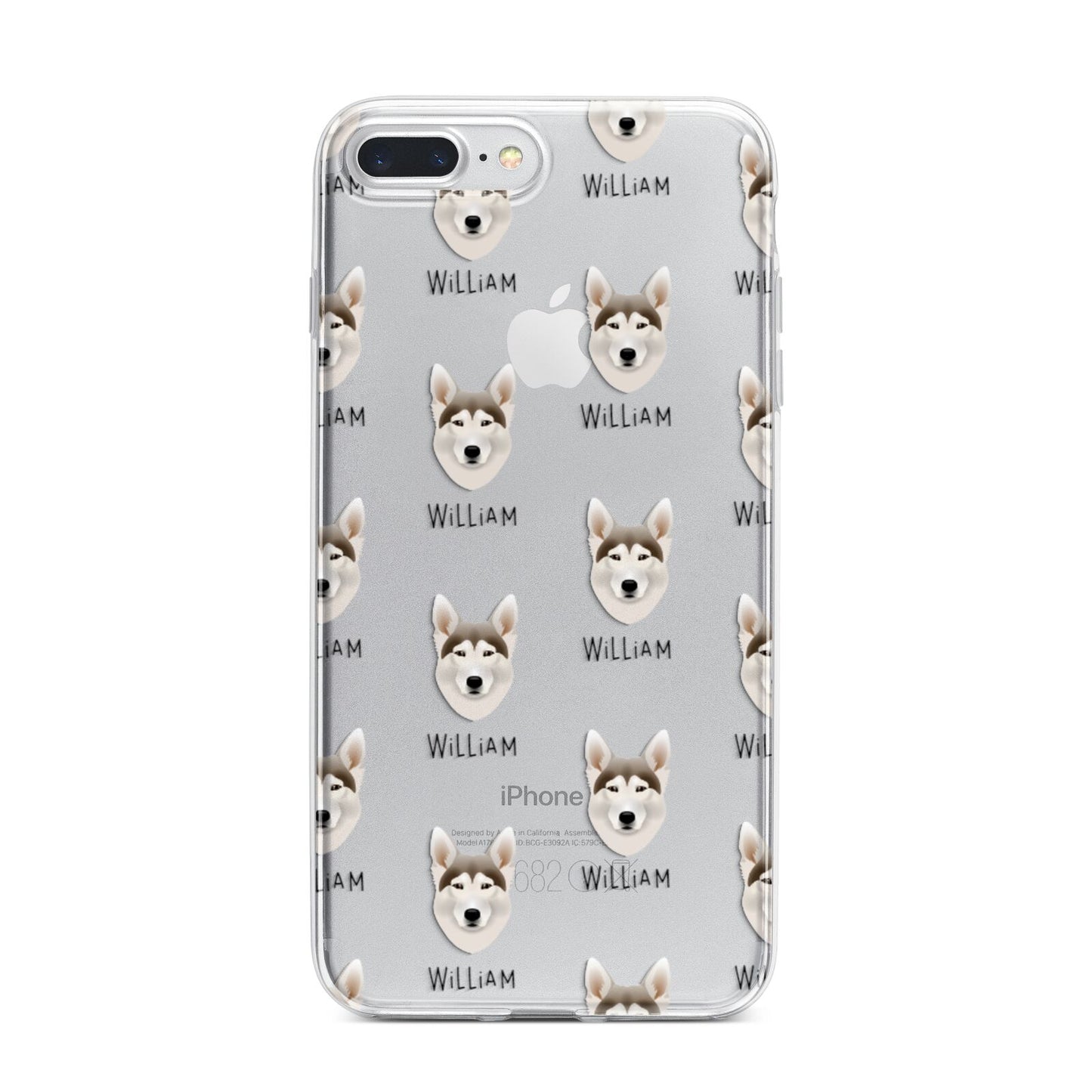 Northern Inuit Icon with Name iPhone 7 Plus Bumper Case on Silver iPhone