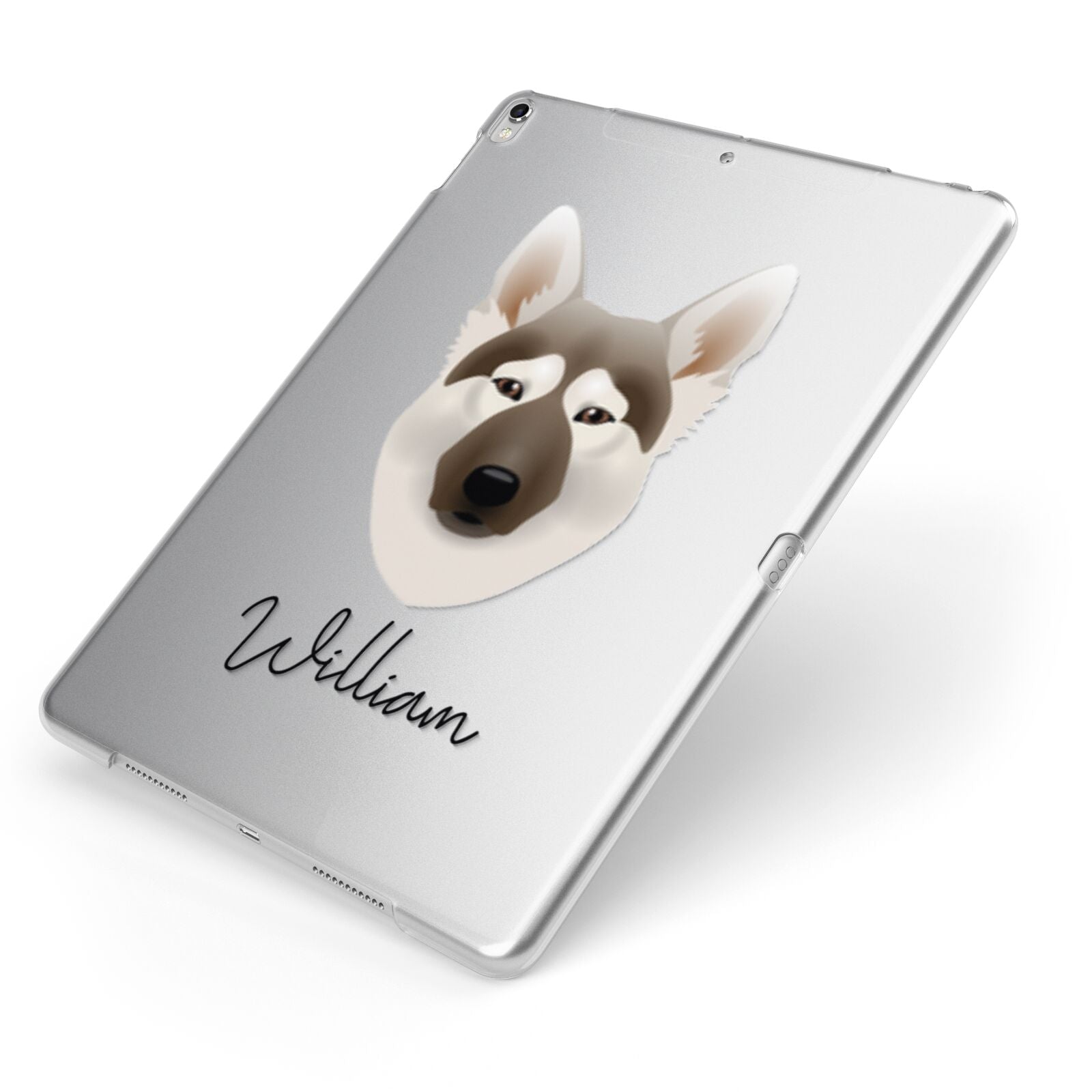 Northern Inuit Personalised Apple iPad Case on Silver iPad Side View