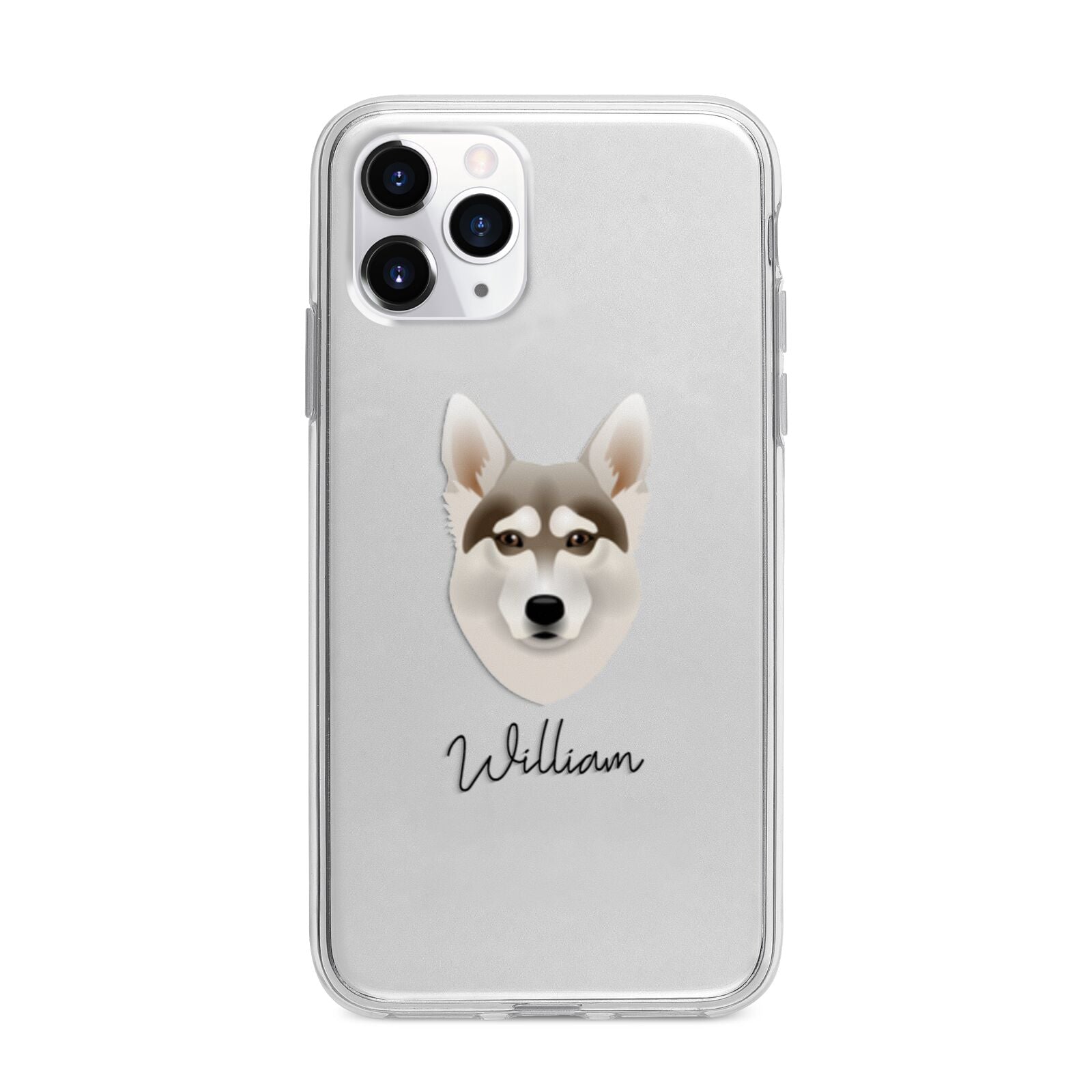 Northern Inuit Personalised Apple iPhone 11 Pro Max in Silver with Bumper Case