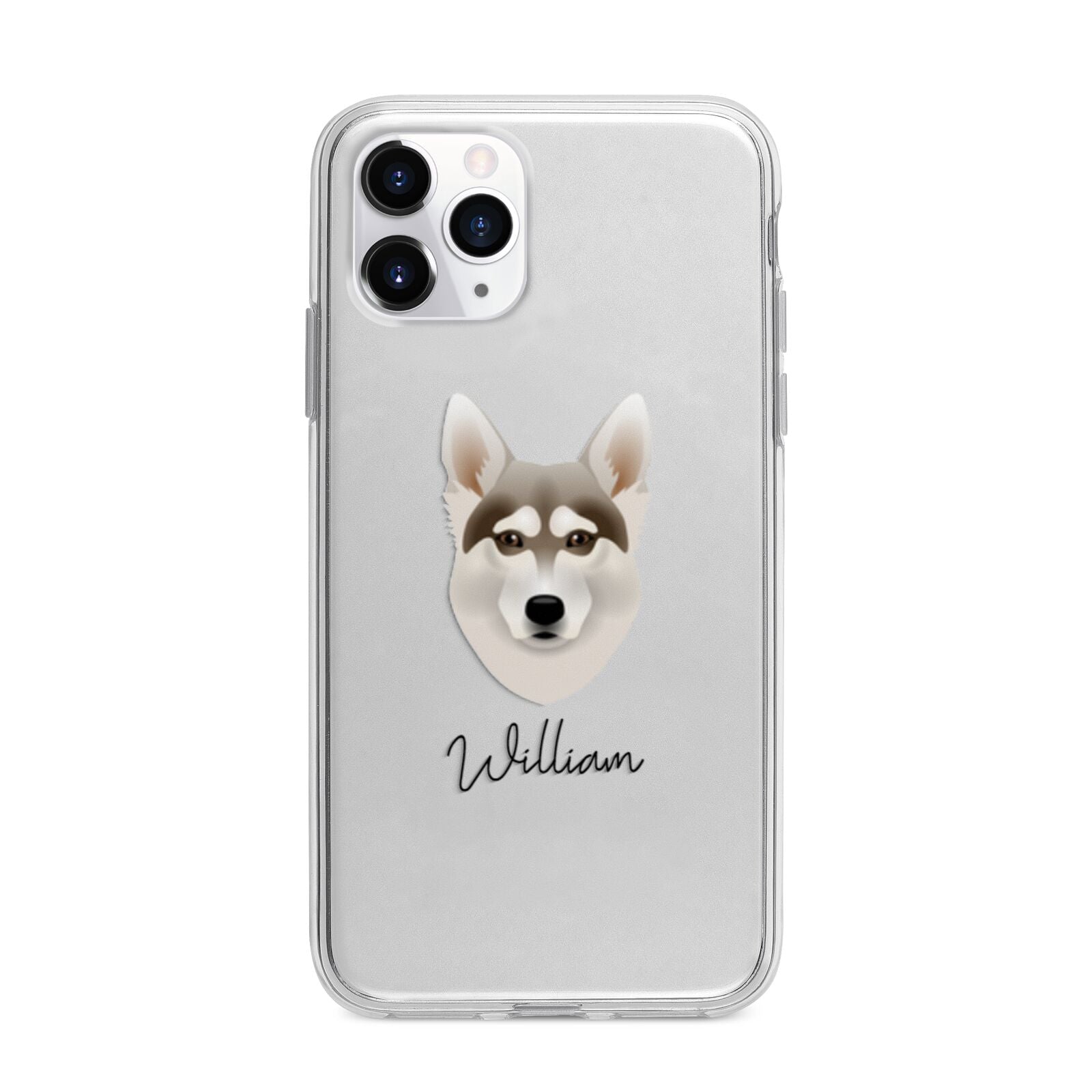 Northern Inuit Personalised Apple iPhone 11 Pro in Silver with Bumper Case