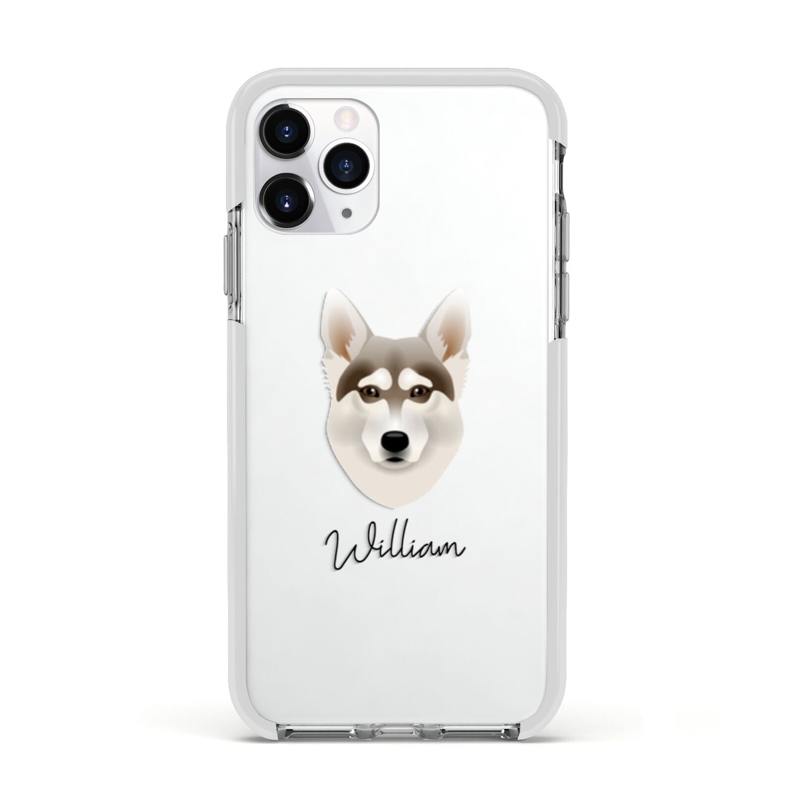 Northern Inuit Personalised Apple iPhone 11 Pro in Silver with White Impact Case