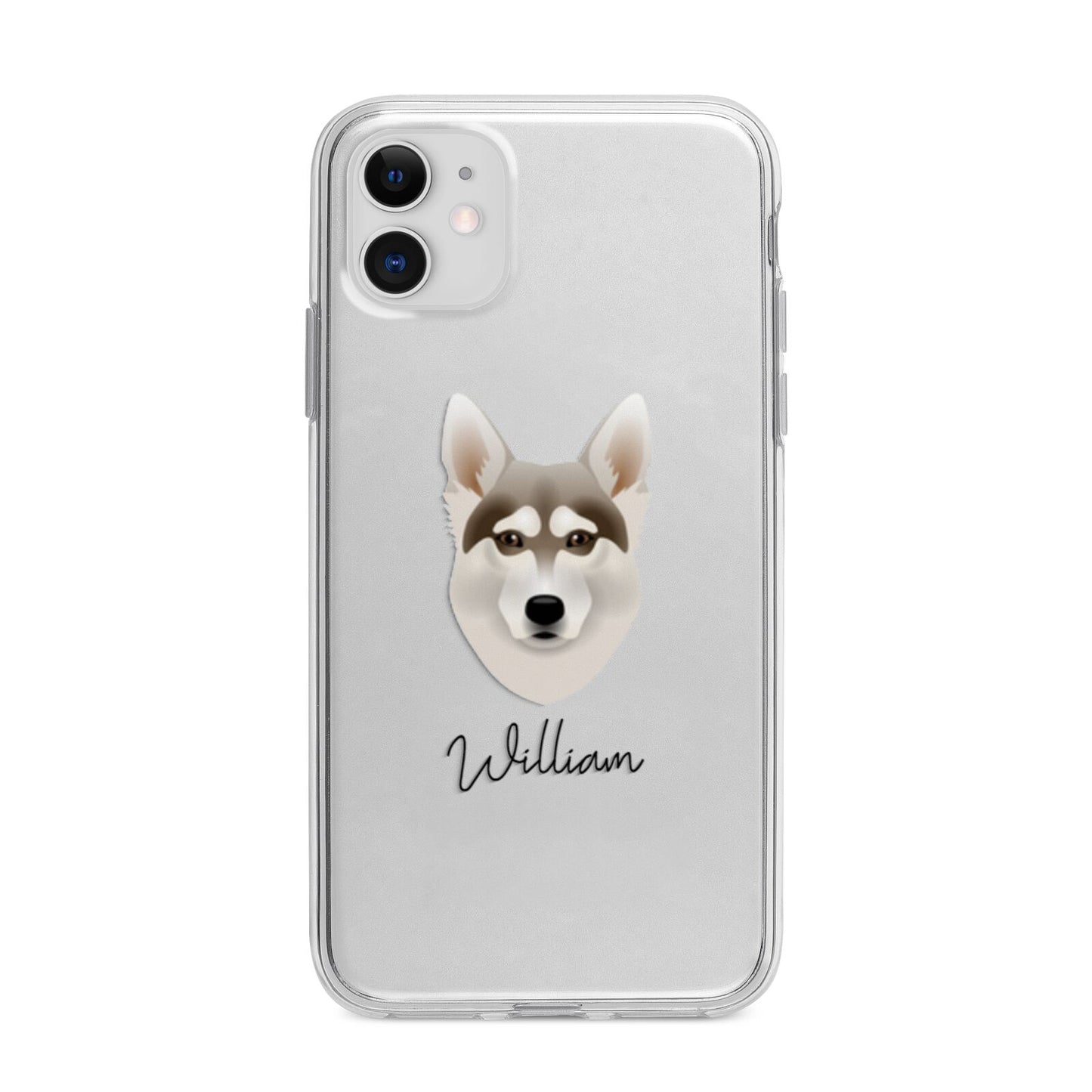 Northern Inuit Personalised Apple iPhone 11 in White with Bumper Case
