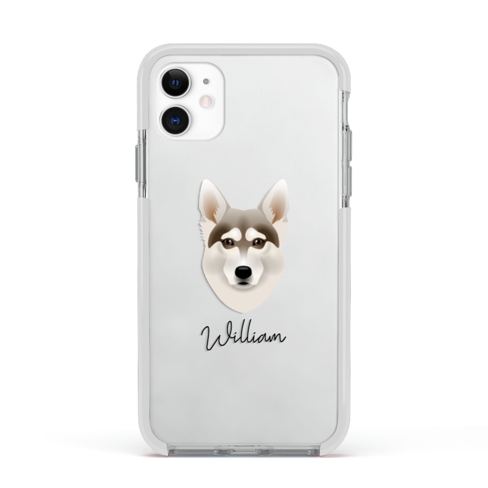 Northern Inuit Personalised Apple iPhone 11 in White with White Impact Case