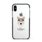 Northern Inuit Personalised Apple iPhone Xs Impact Case Black Edge on Silver Phone