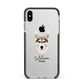 Northern Inuit Personalised Apple iPhone Xs Max Impact Case Black Edge on Silver Phone