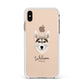 Northern Inuit Personalised Apple iPhone Xs Max Impact Case White Edge on Gold Phone