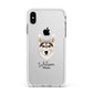 Northern Inuit Personalised Apple iPhone Xs Max Impact Case White Edge on Silver Phone