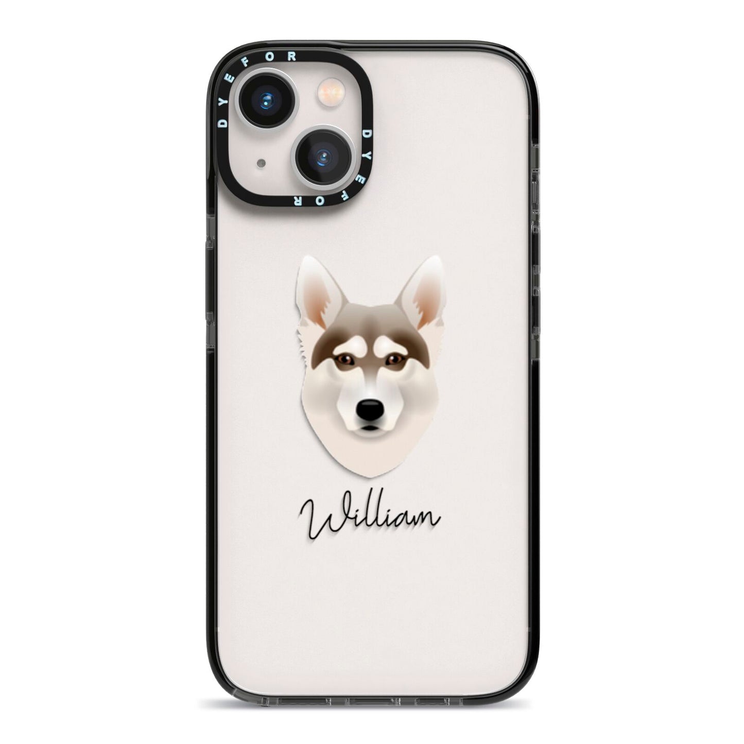 Northern Inuit Personalised iPhone 13 Black Impact Case on Silver phone