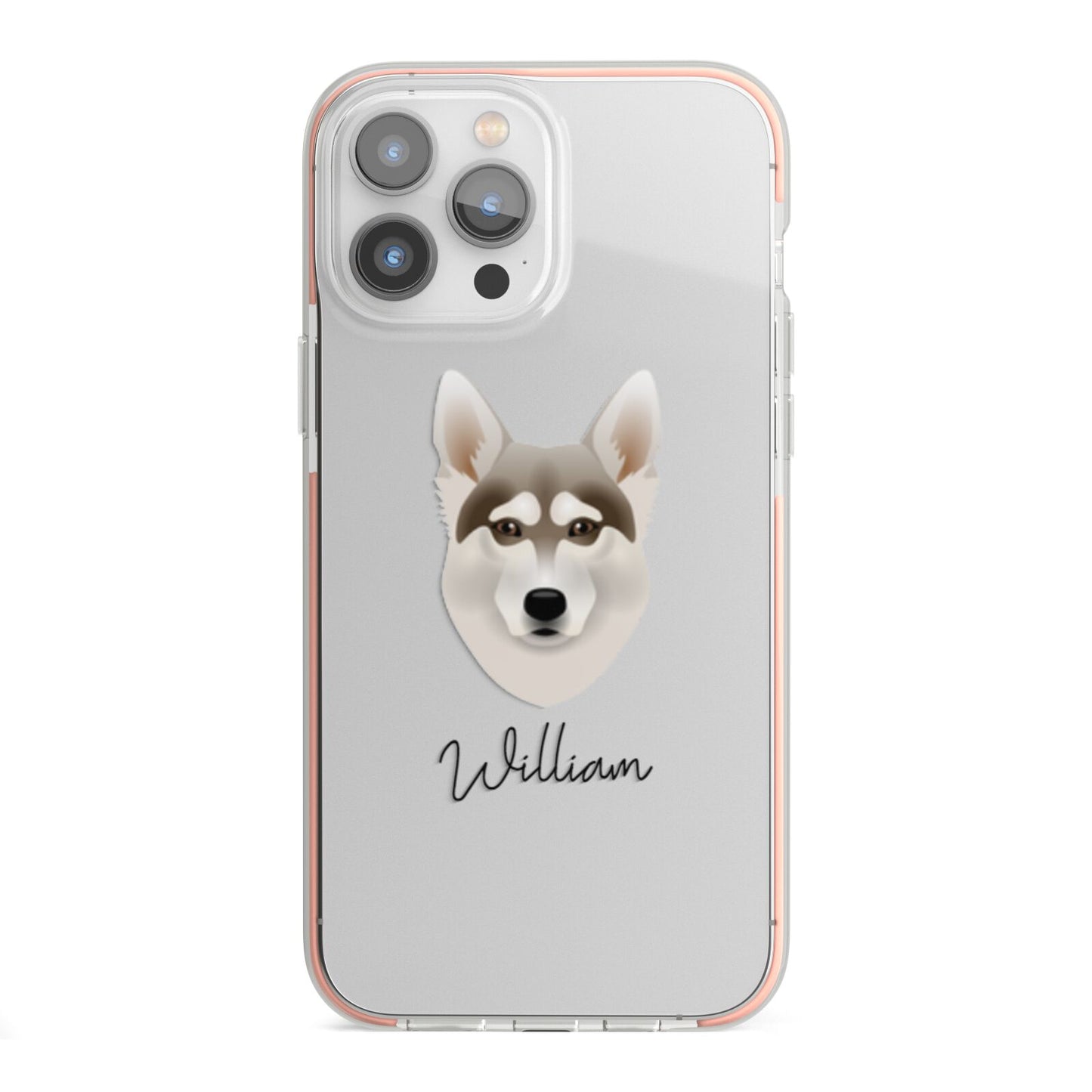 Northern Inuit Personalised iPhone 13 Pro Max TPU Impact Case with Pink Edges
