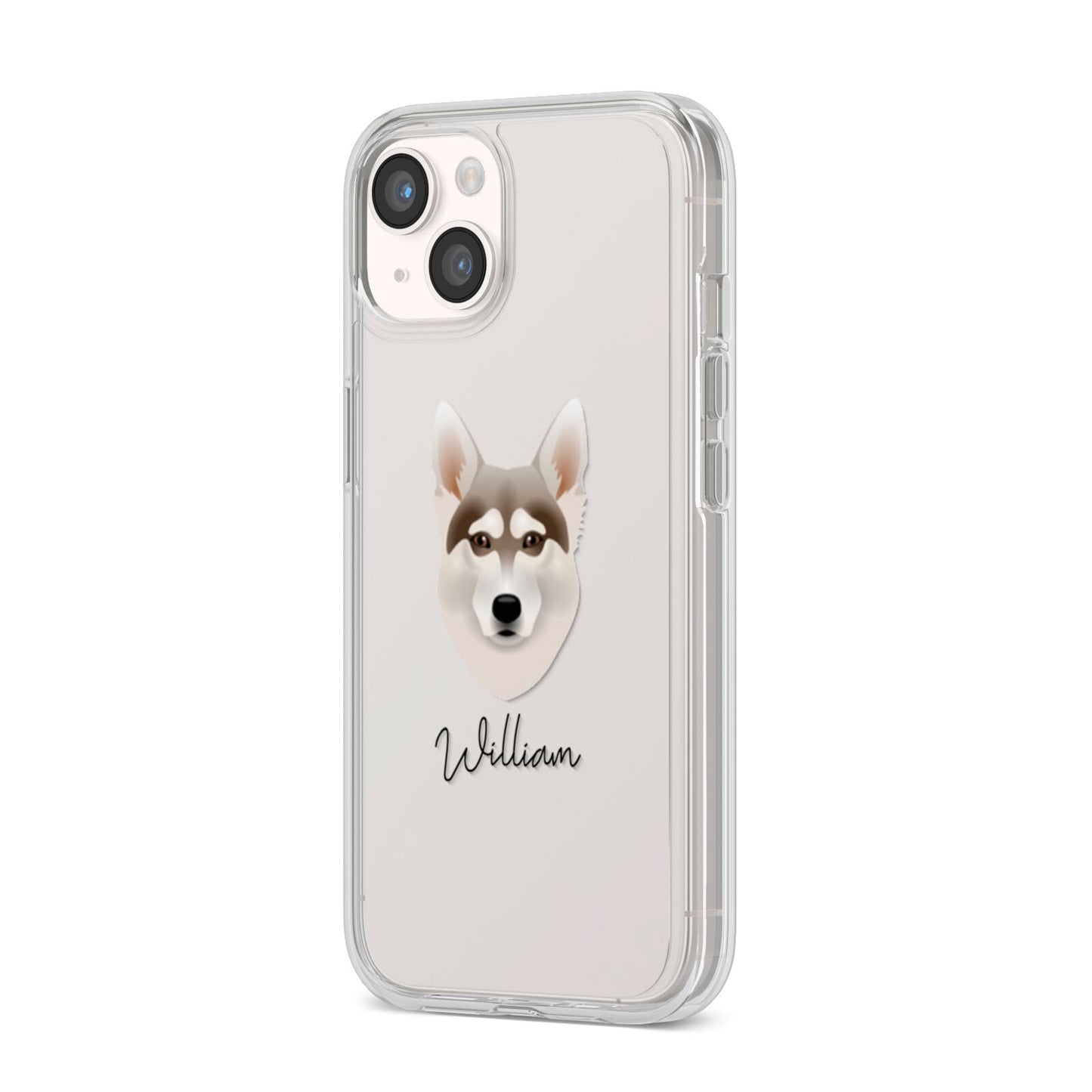 Northern Inuit Personalised iPhone 14 Clear Tough Case Starlight Angled Image