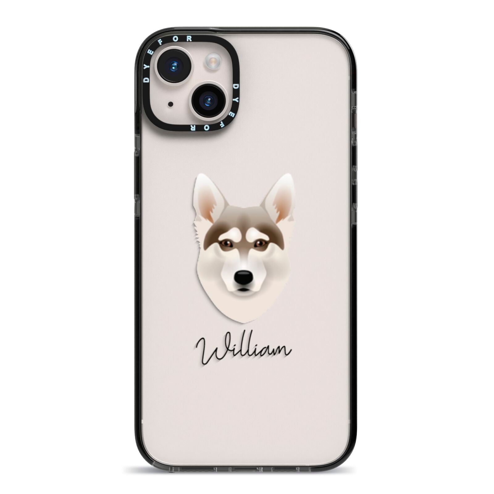 Northern Inuit Personalised iPhone 14 Plus Black Impact Case on Silver phone