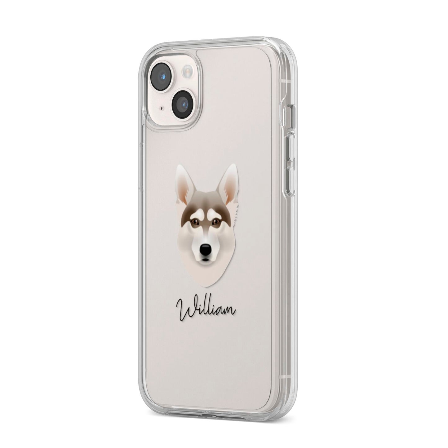 Northern Inuit Personalised iPhone 14 Plus Clear Tough Case Starlight Angled Image