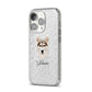 Northern Inuit Personalised iPhone 14 Pro Glitter Tough Case Silver Angled Image