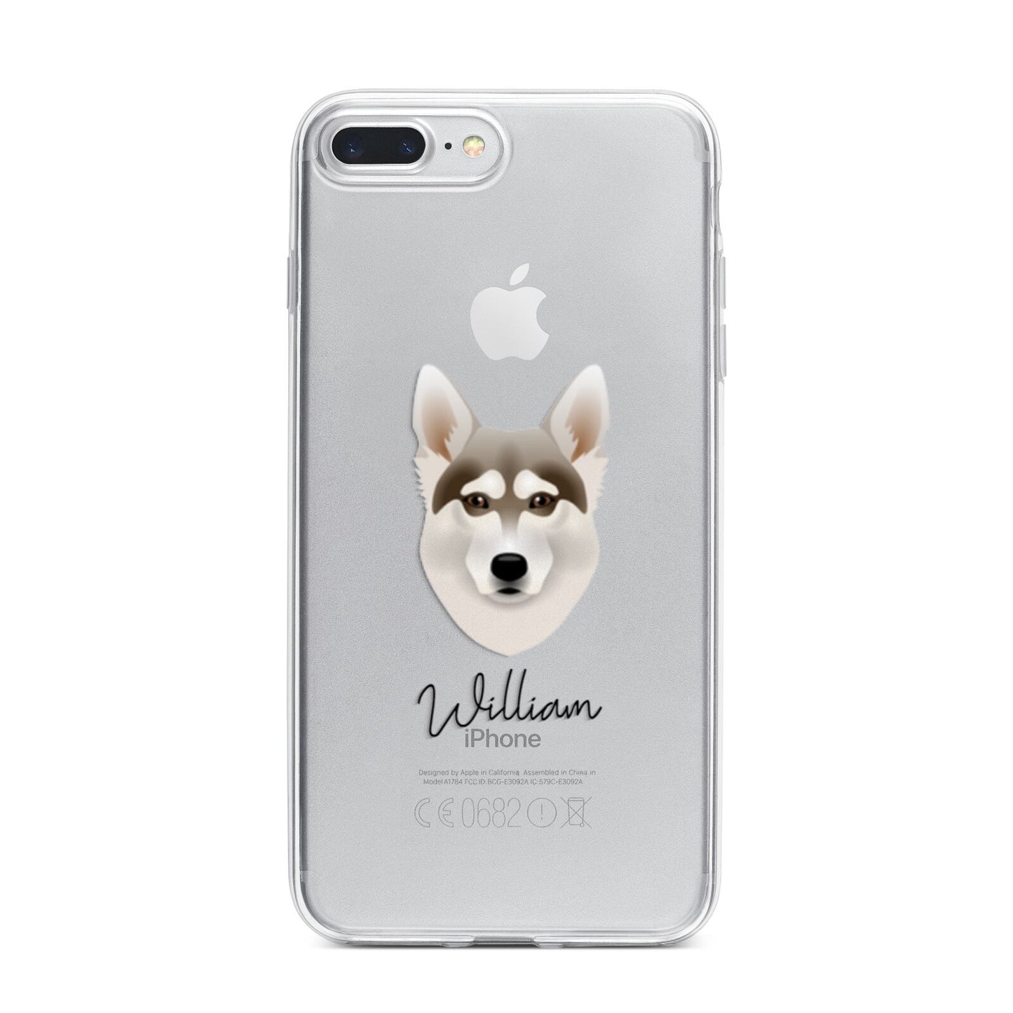 Northern Inuit Personalised iPhone 7 Plus Bumper Case on Silver iPhone