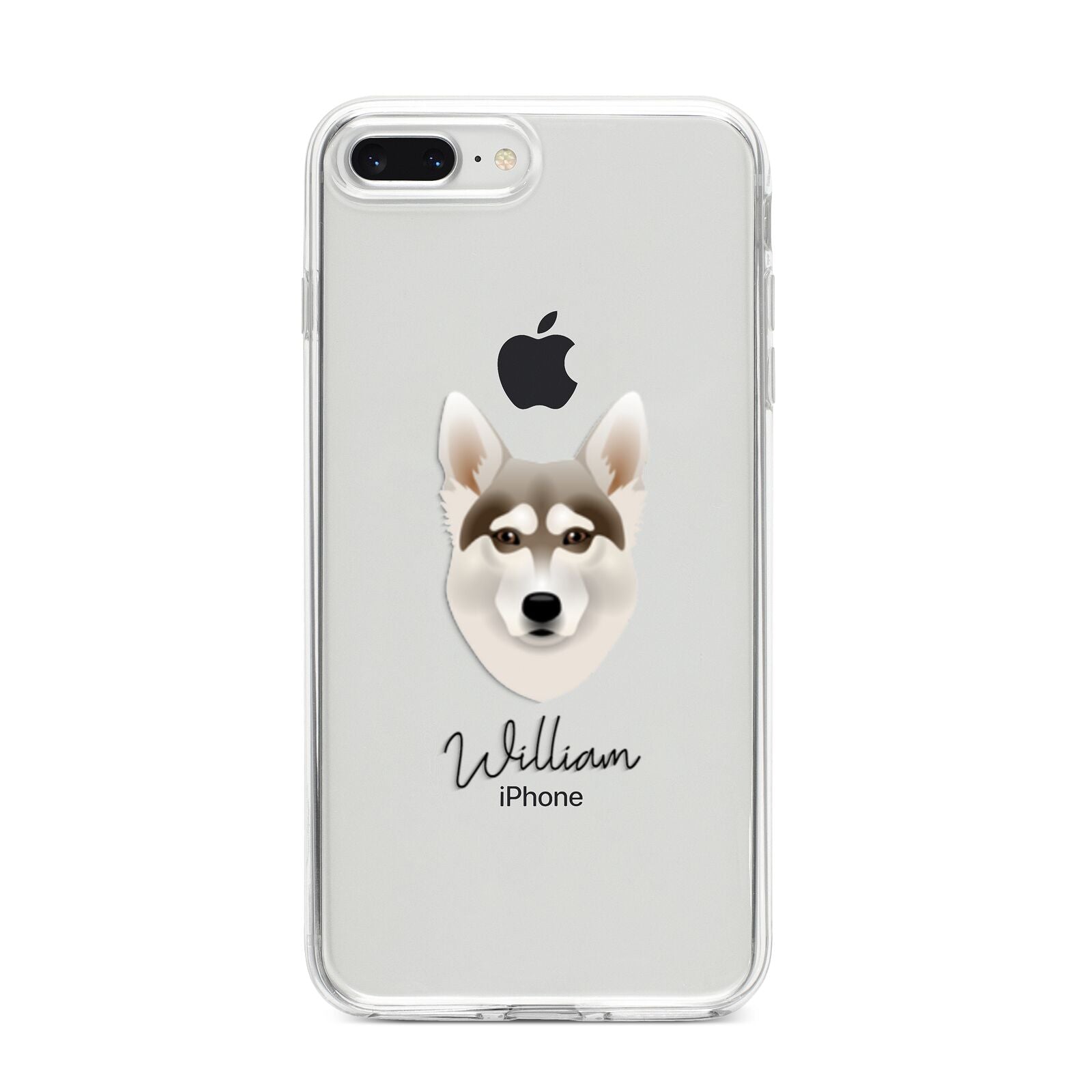 Northern Inuit Personalised iPhone 8 Plus Bumper Case on Silver iPhone