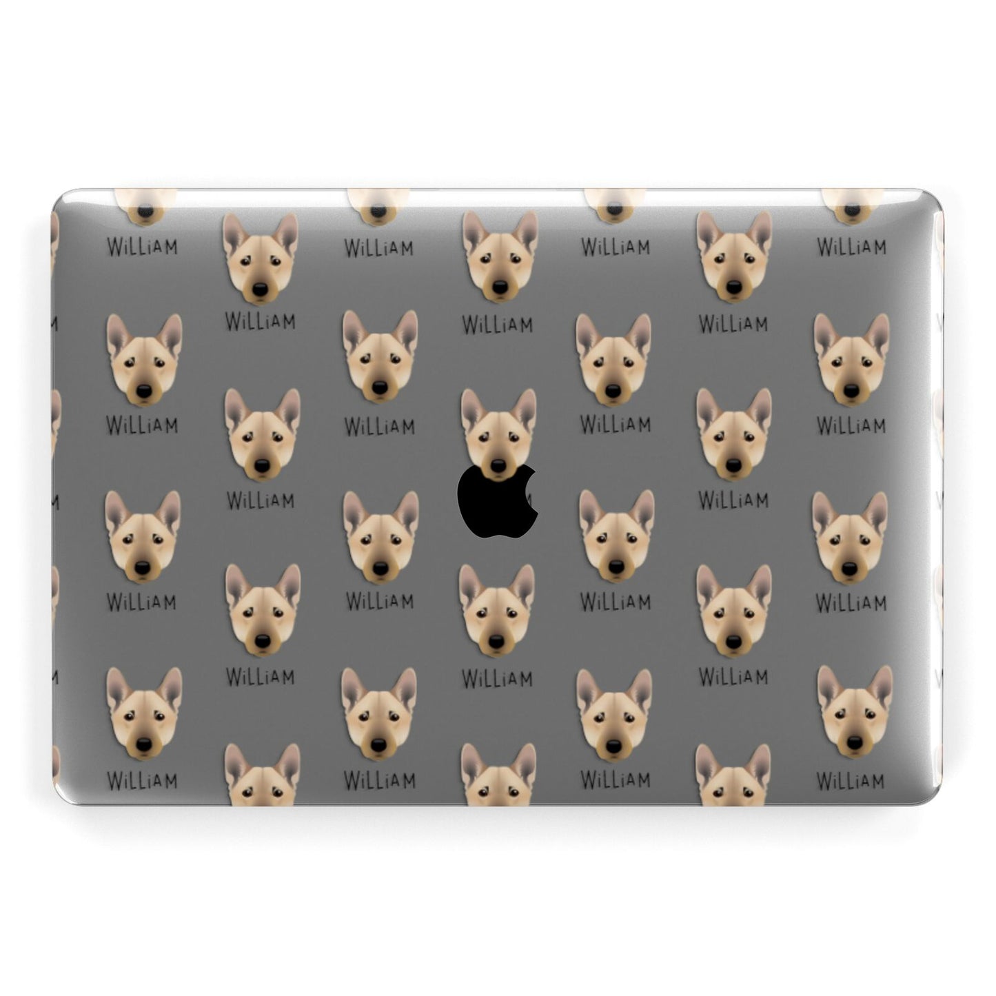 Norwegian Buhund Icon with Name Apple MacBook Case