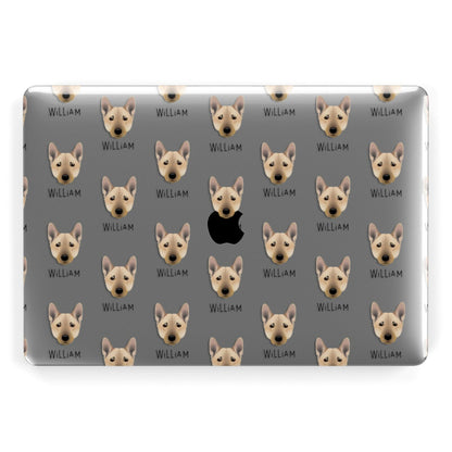 Norwegian Buhund Icon with Name Apple MacBook Case