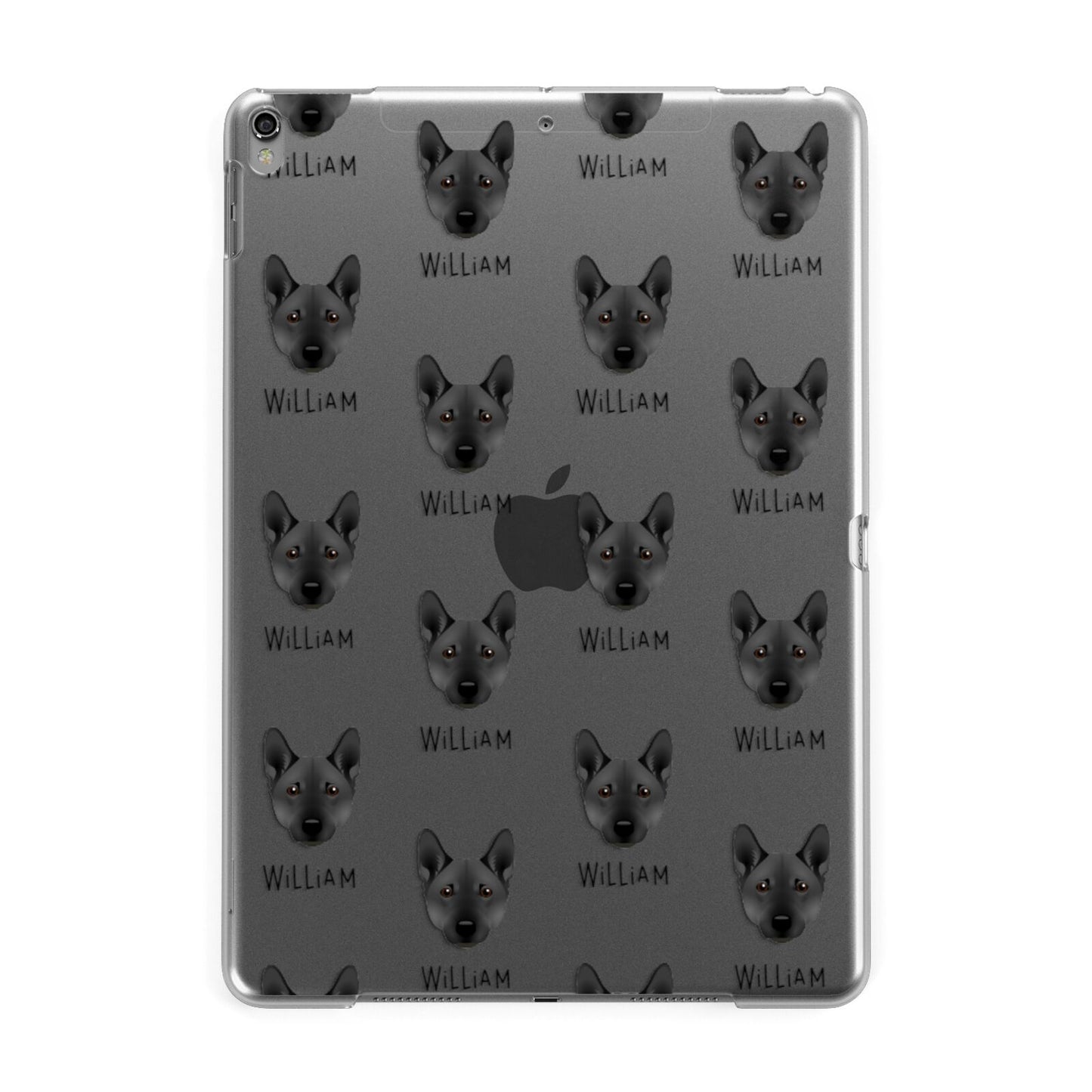 Norwegian Buhund Icon with Name Apple iPad Grey Case