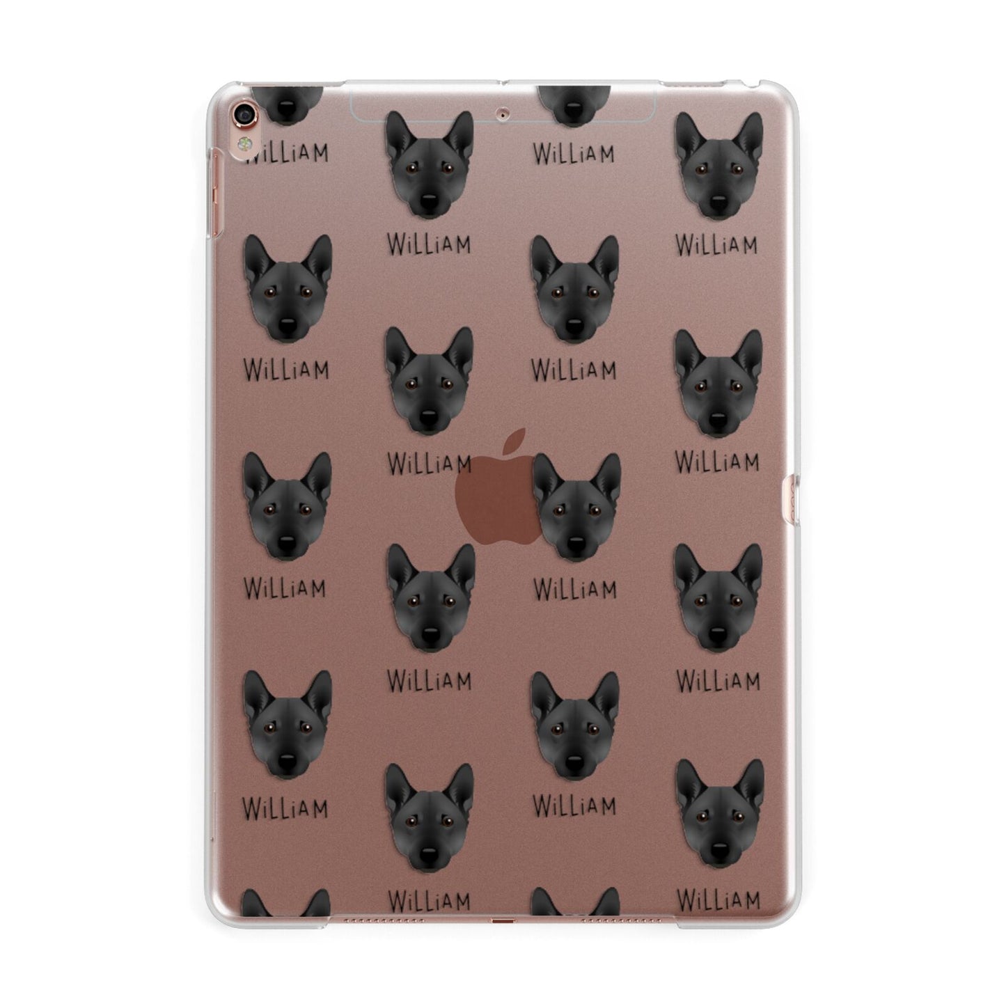 Norwegian Buhund Icon with Name Apple iPad Rose Gold Case