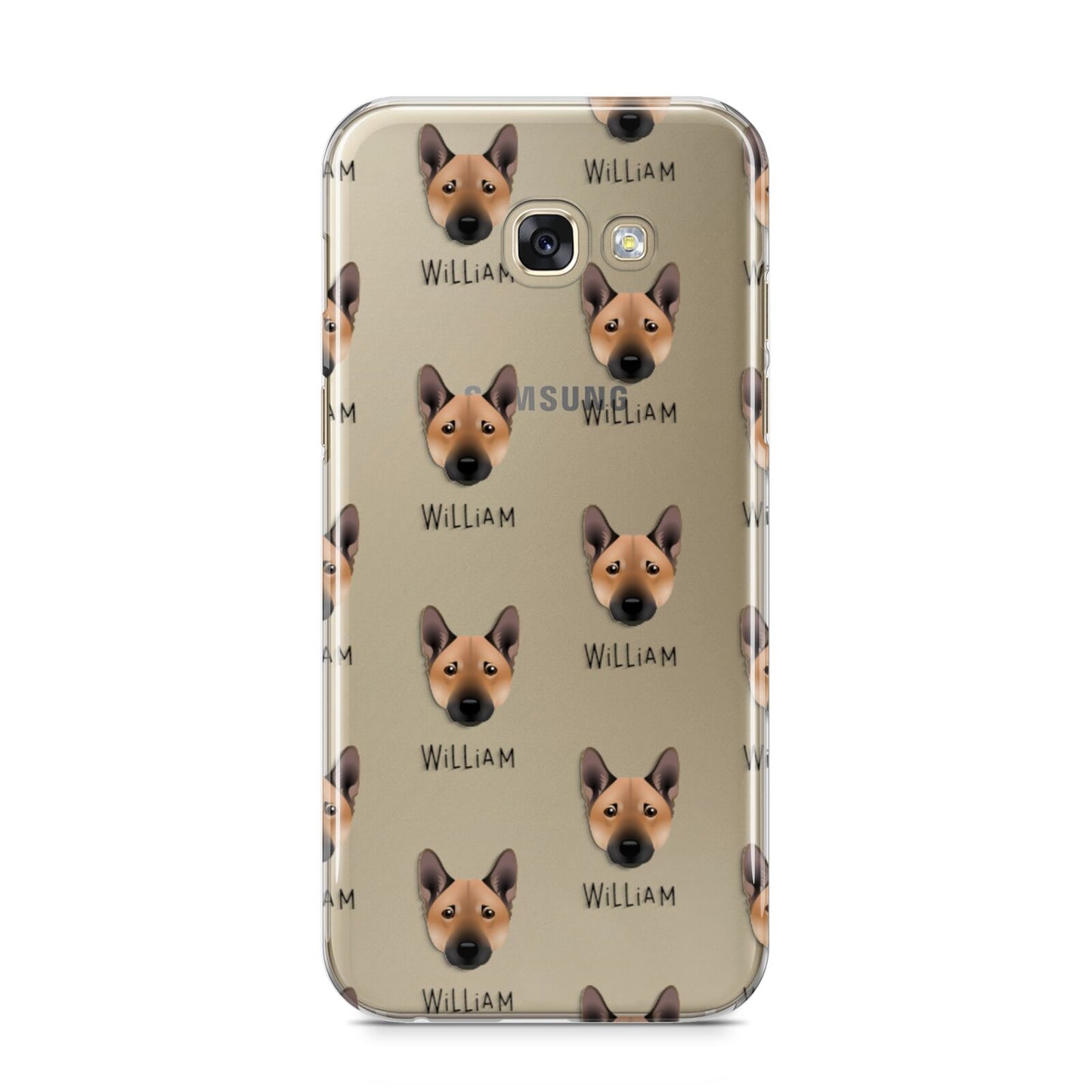 Norwegian Buhund Icon with Name Samsung Galaxy A5 2017 Case on gold phone