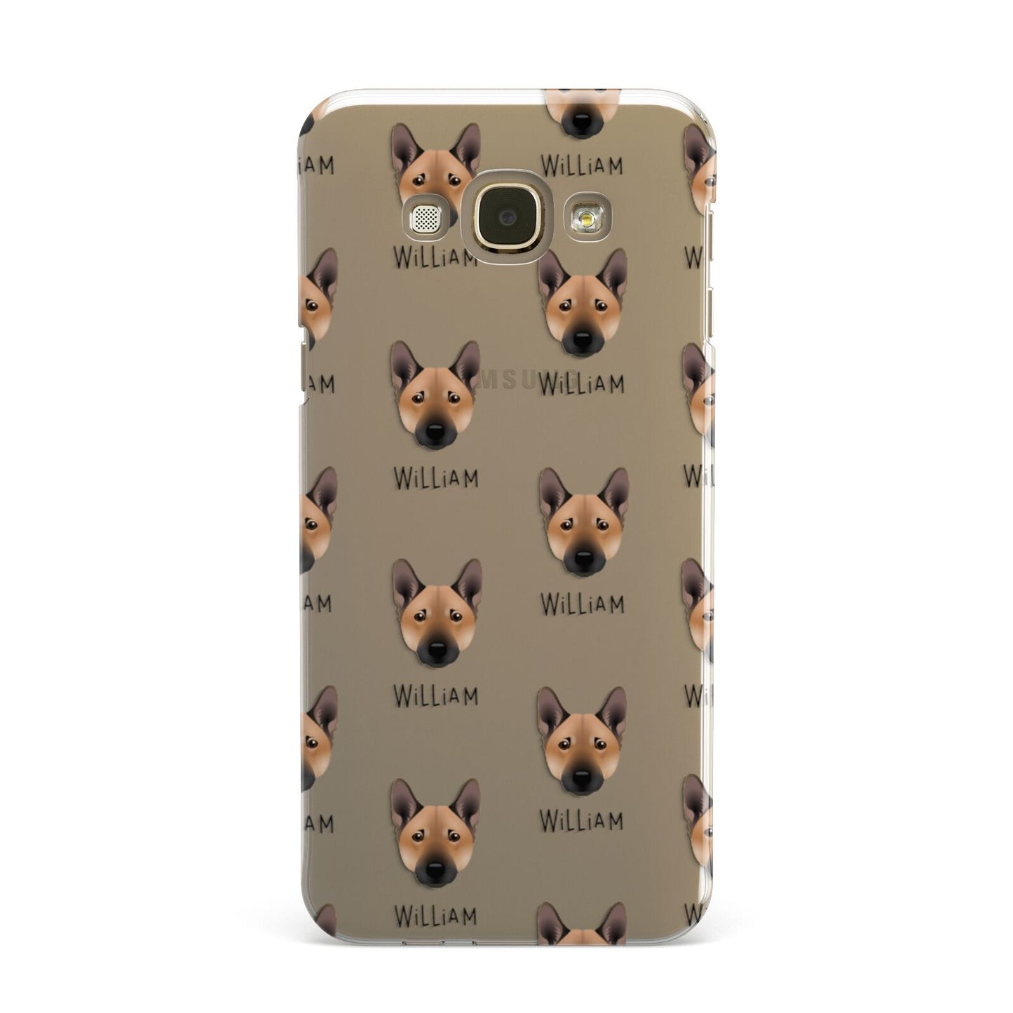 Norwegian Buhund Icon with Name Samsung Galaxy A8 Case