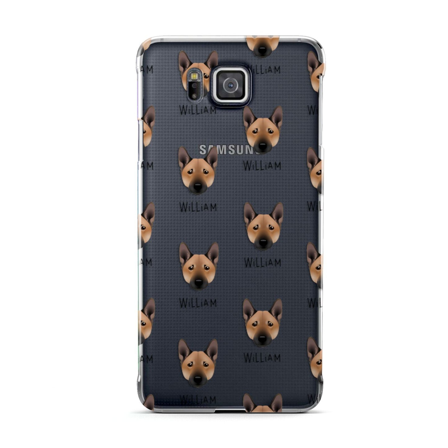 Norwegian Buhund Icon with Name Samsung Galaxy Alpha Case